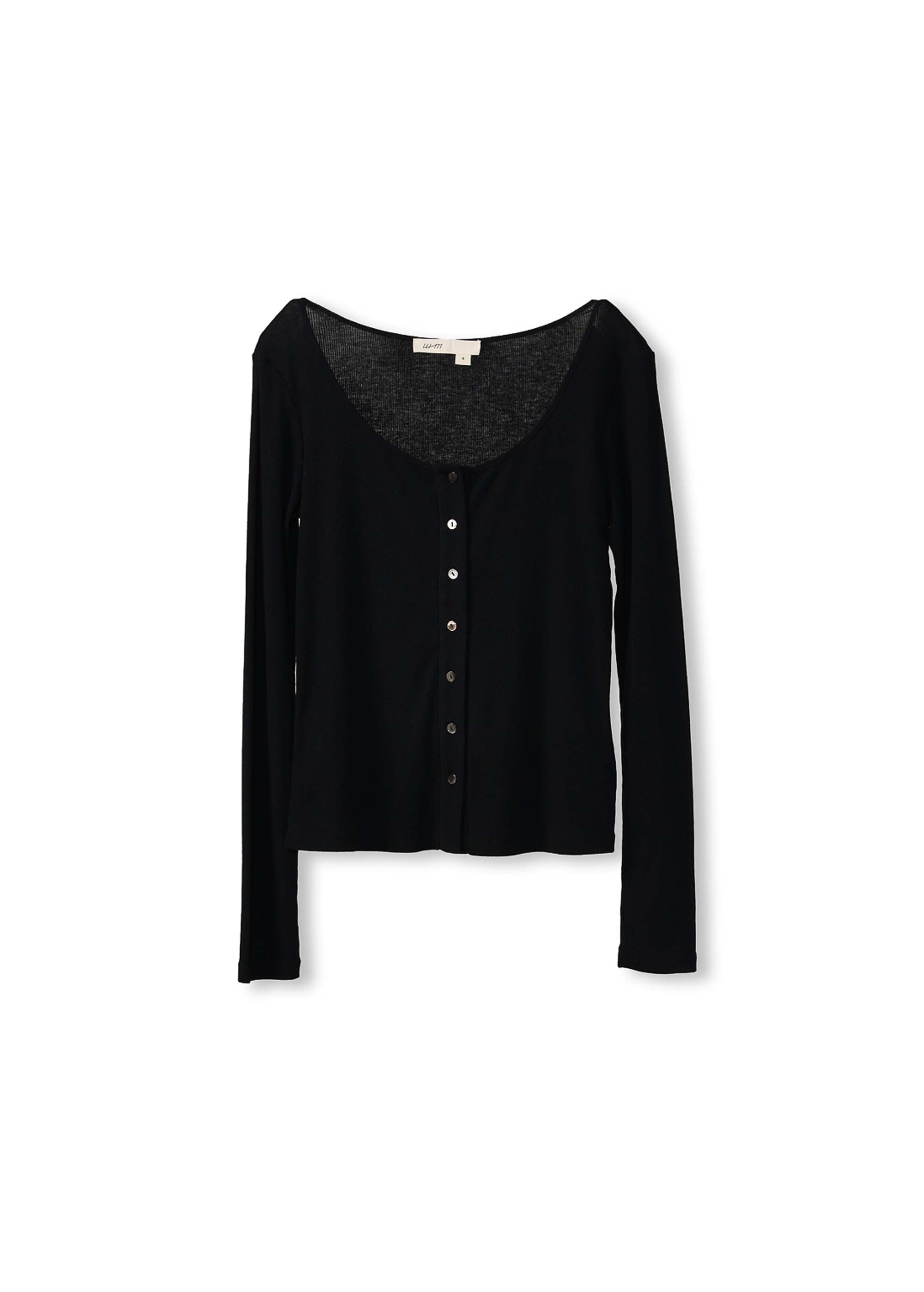 VAULTROOM ROUND NECK CARDIGAN / BLACK