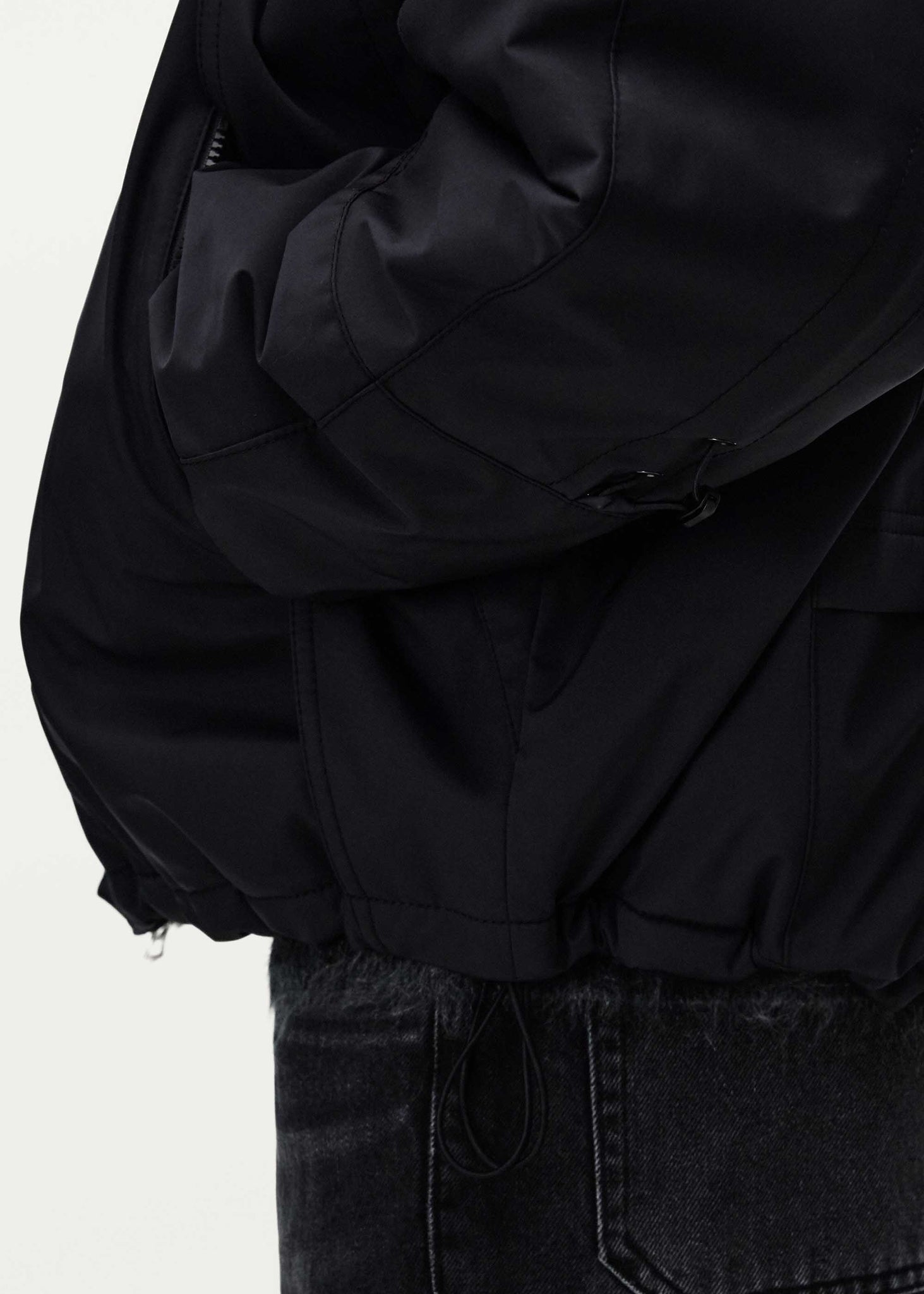 Black Hooded Down Jacket