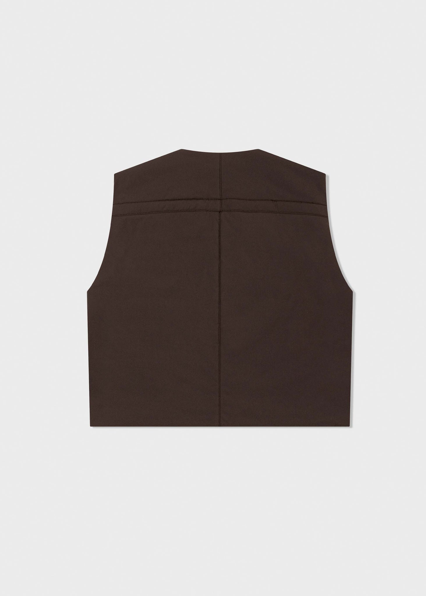 Brown Padded Mini Vest