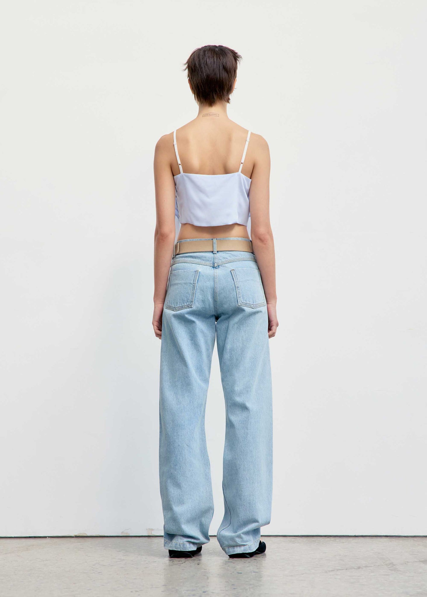 Light Blue Draped Camisole Top