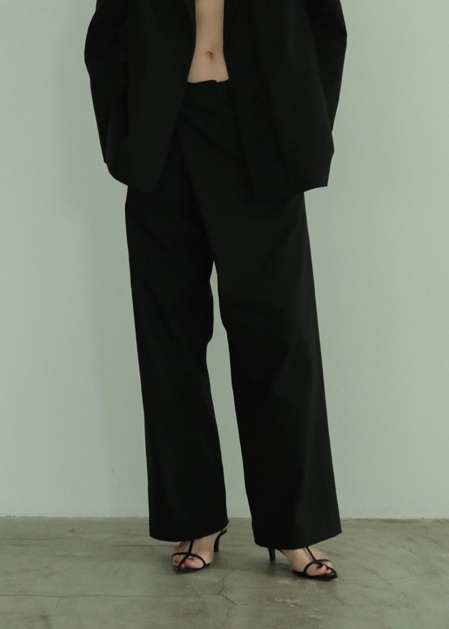 Black Fold-over Trouser