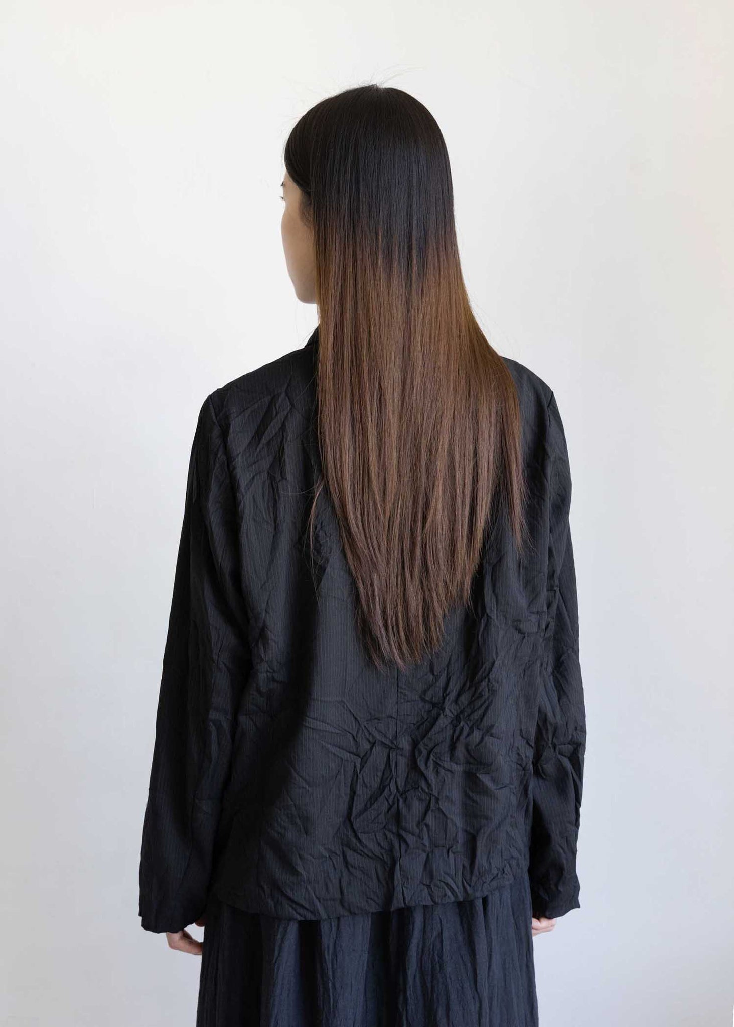 Black Crinkle Worker Jacket
