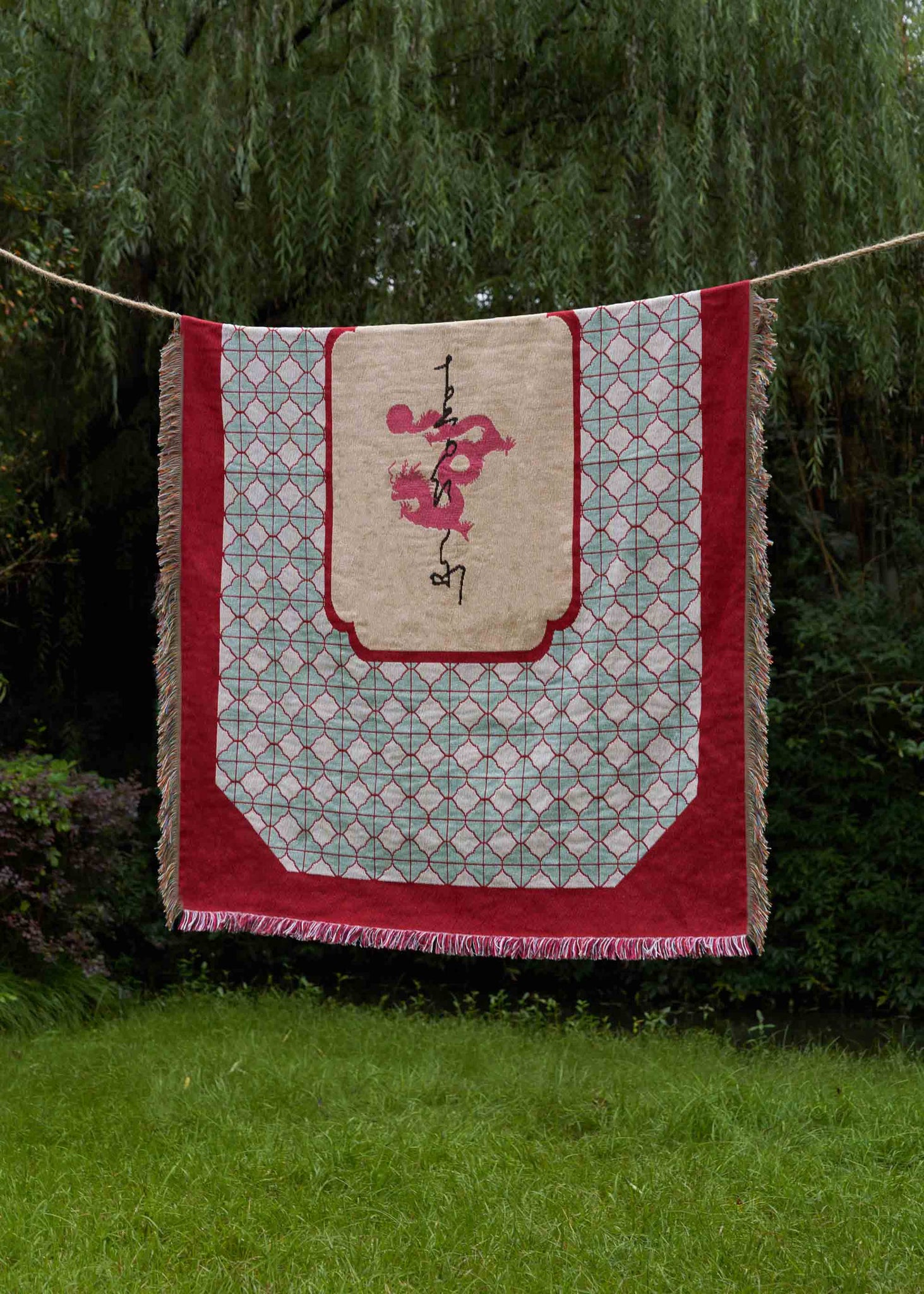 Red Dragon Throw Blanket