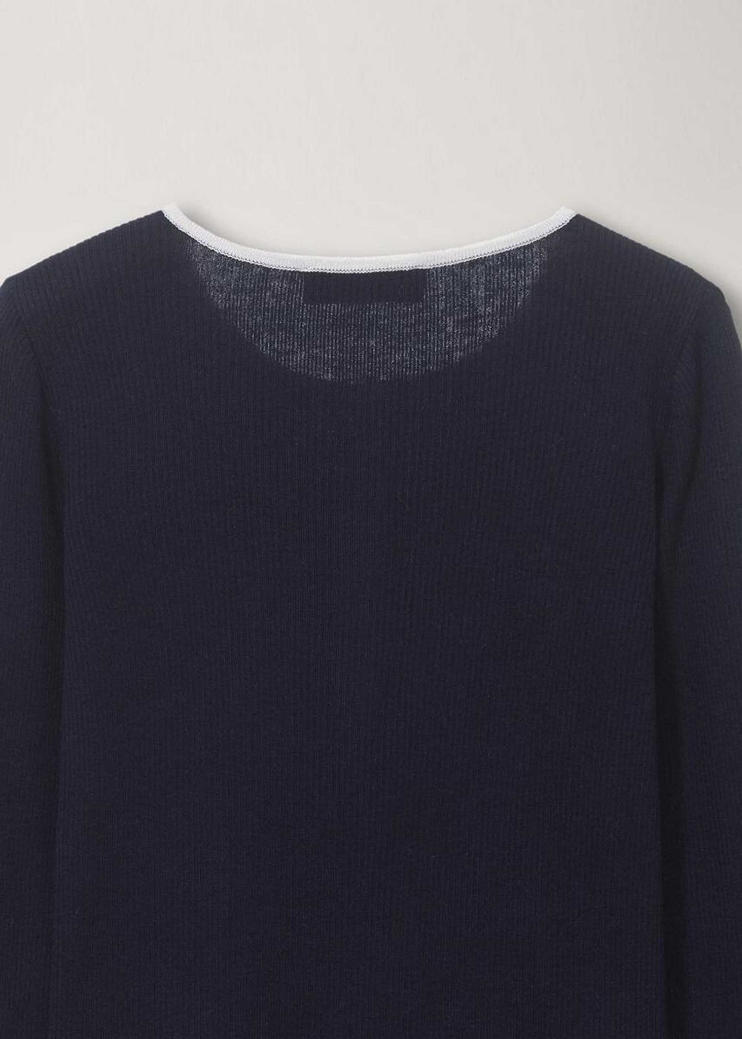 Black Rib-Knit Henley
