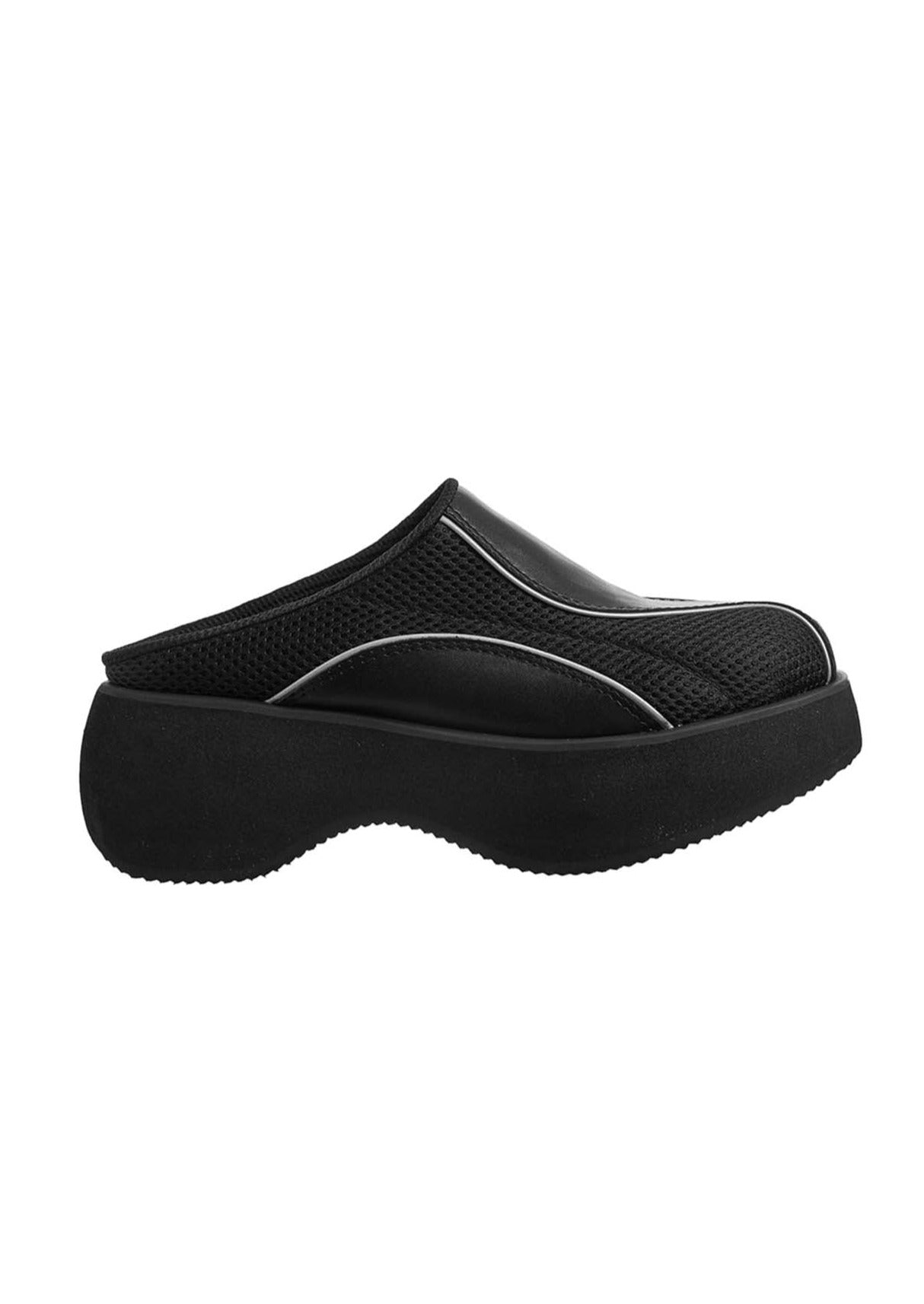 Black Paneled Slippers - 157Moments