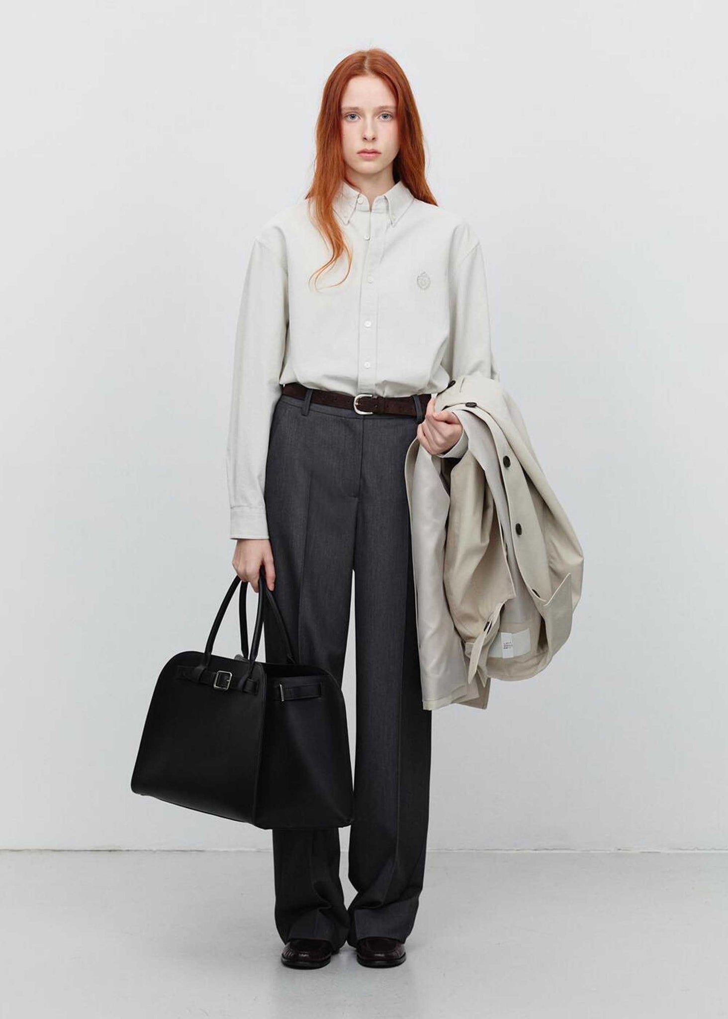 Dark Grey Straight Trouser