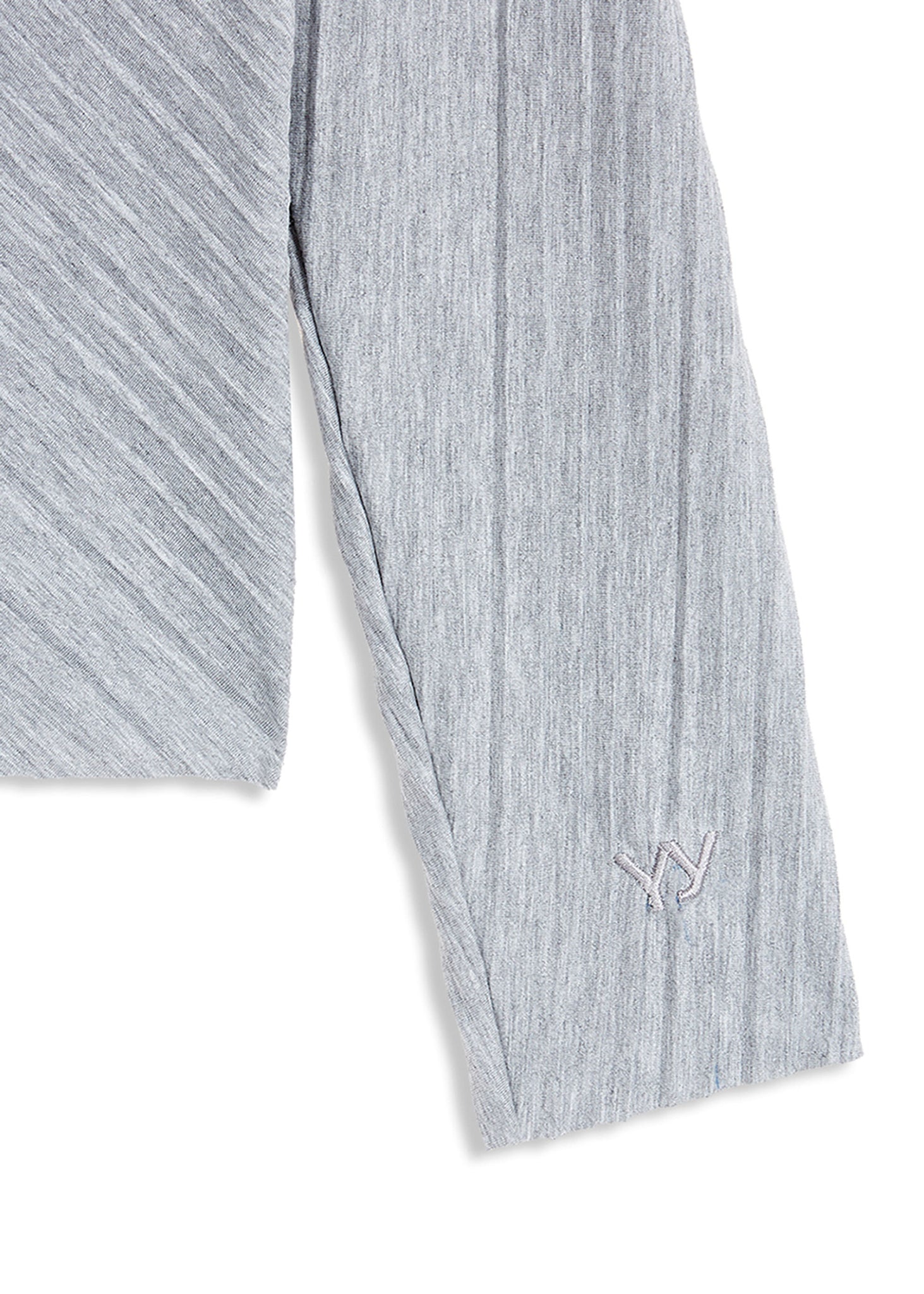 Grey Bias Pleated Longsleeve T-Shirt