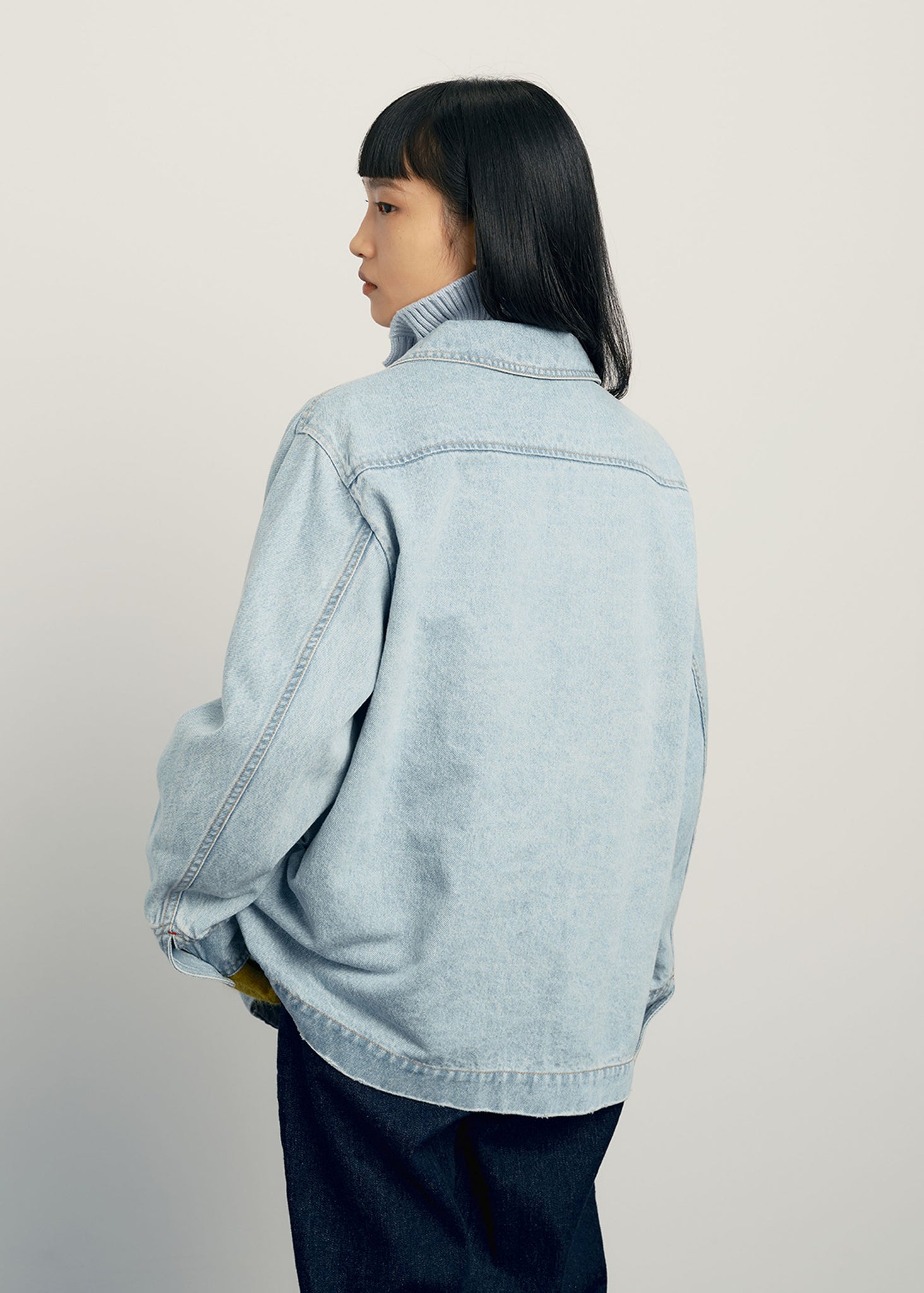 Blue Light Wash Denim Work Jacket