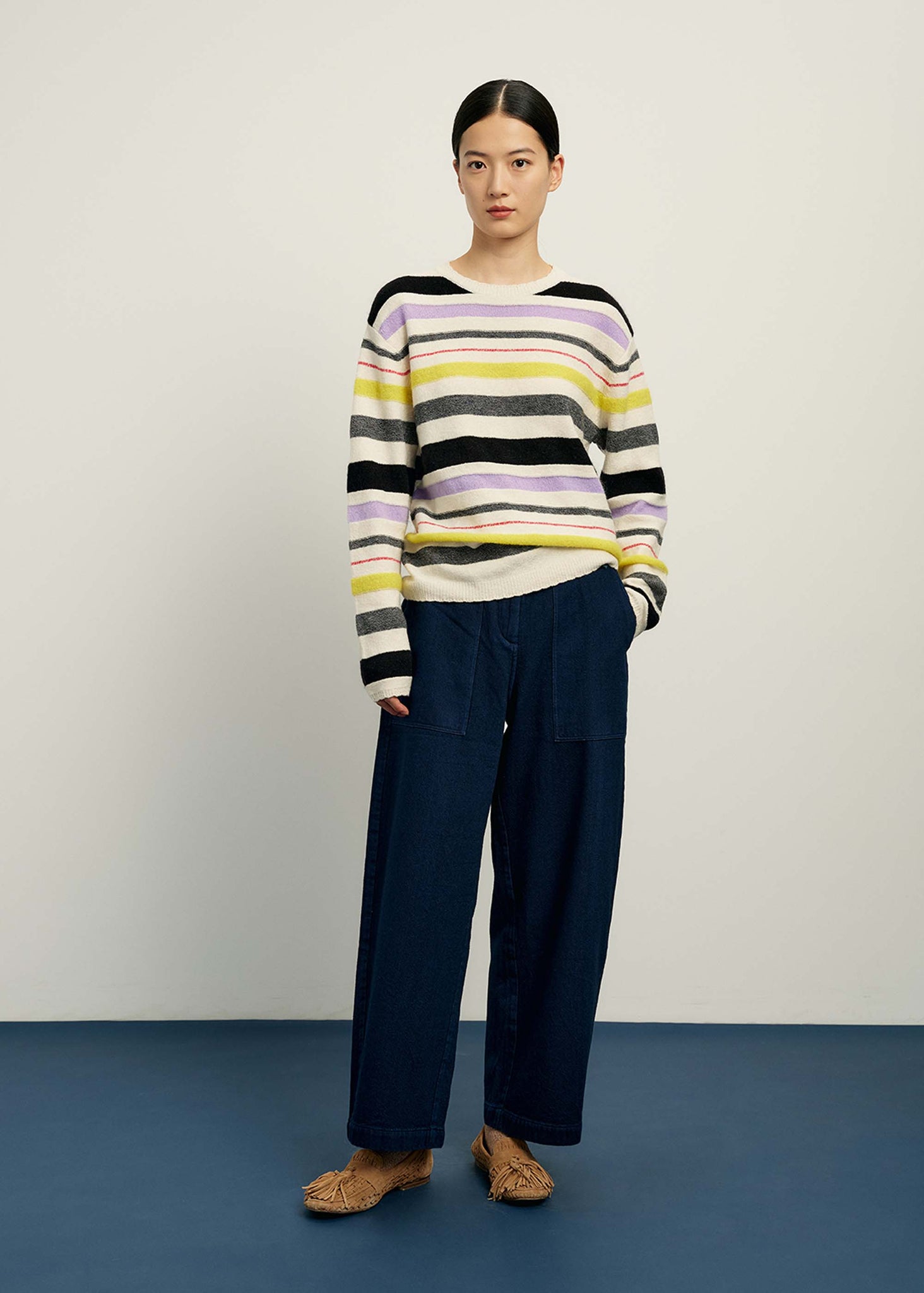 Multi-colour Striped Knit Sweater