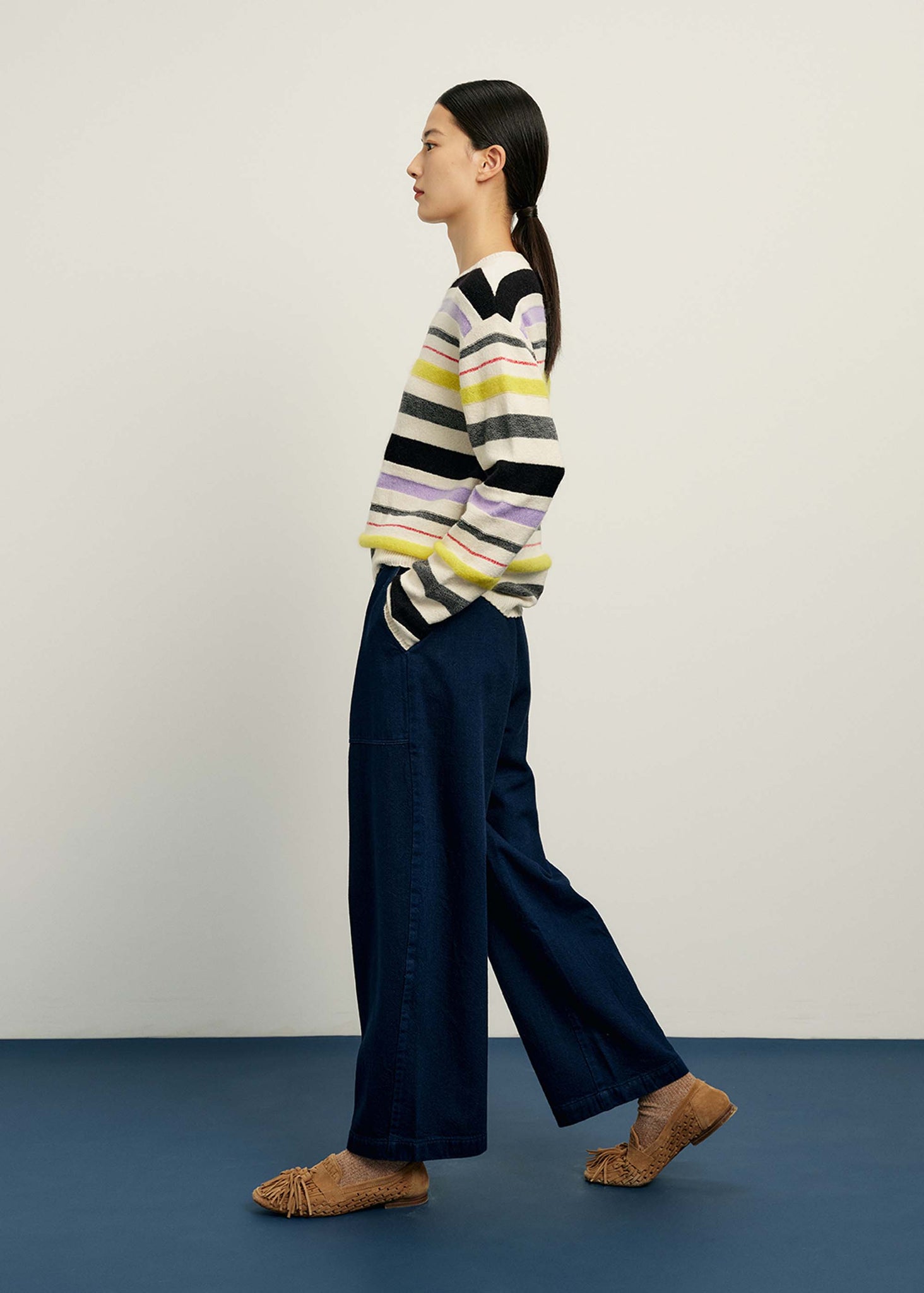 Multi-colour Striped Knit Sweater