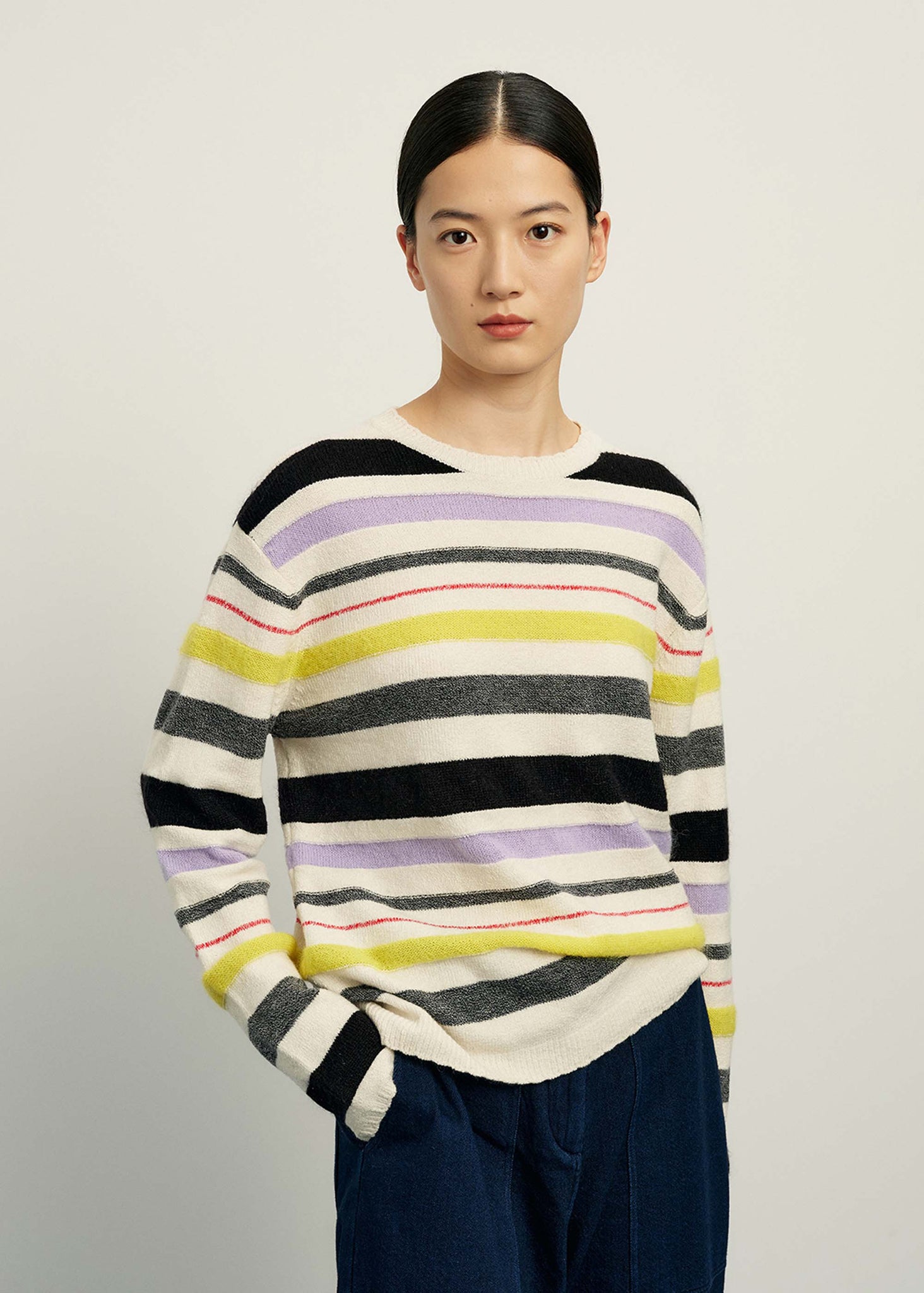 Multi-colour Striped Knit Sweater