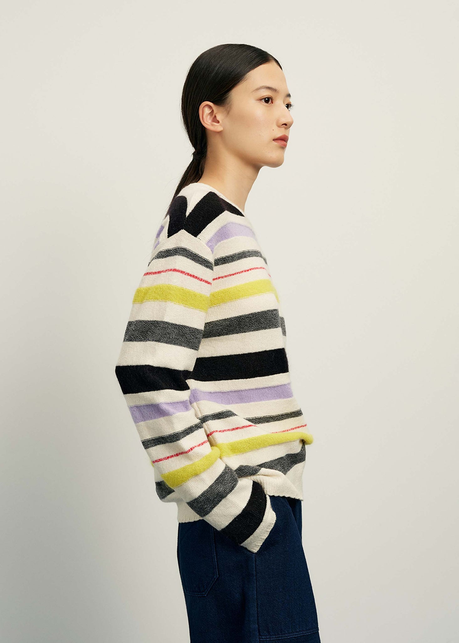 Multi-colour Striped Knit Sweater