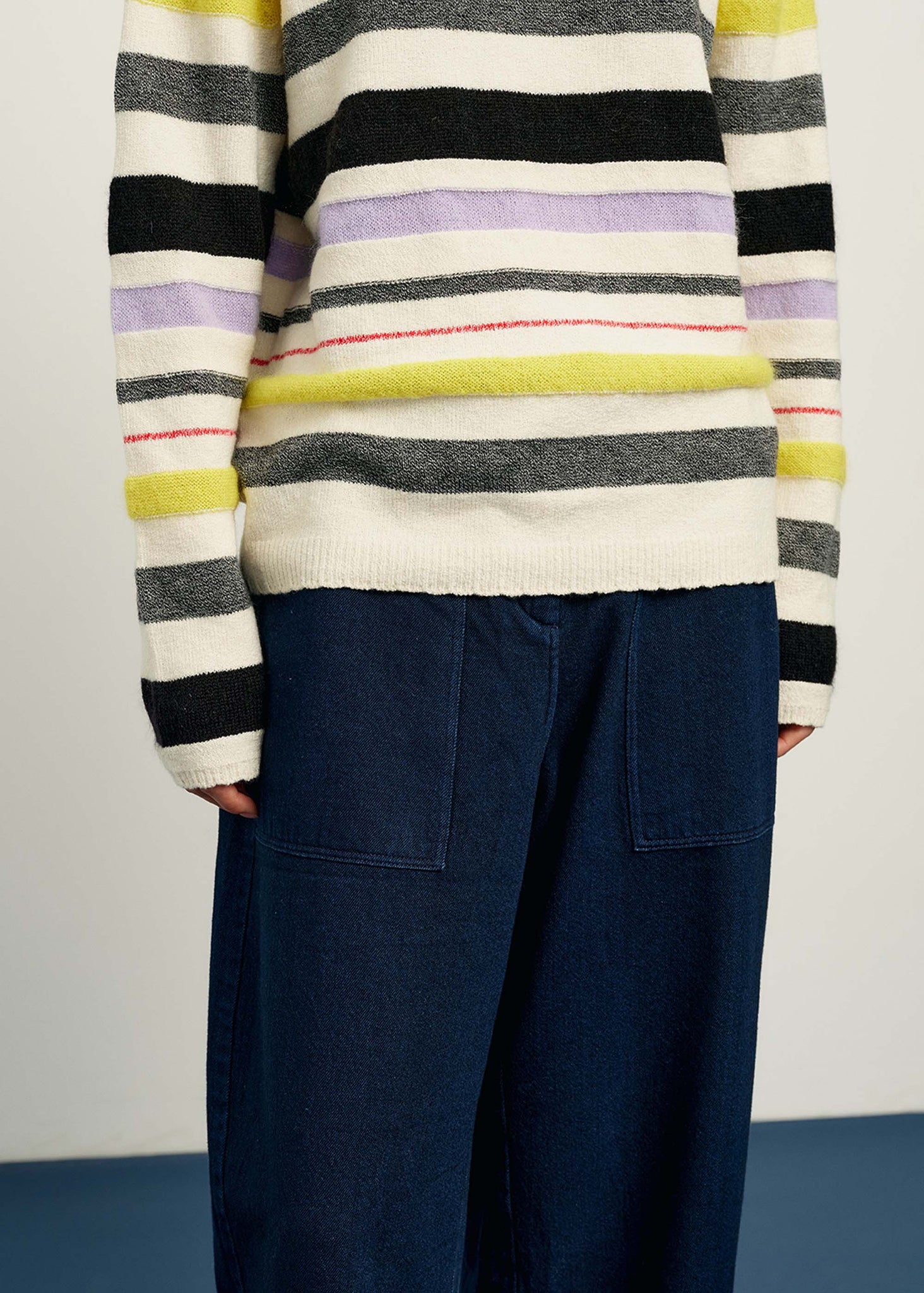 Multi-colour Striped Knit Sweater