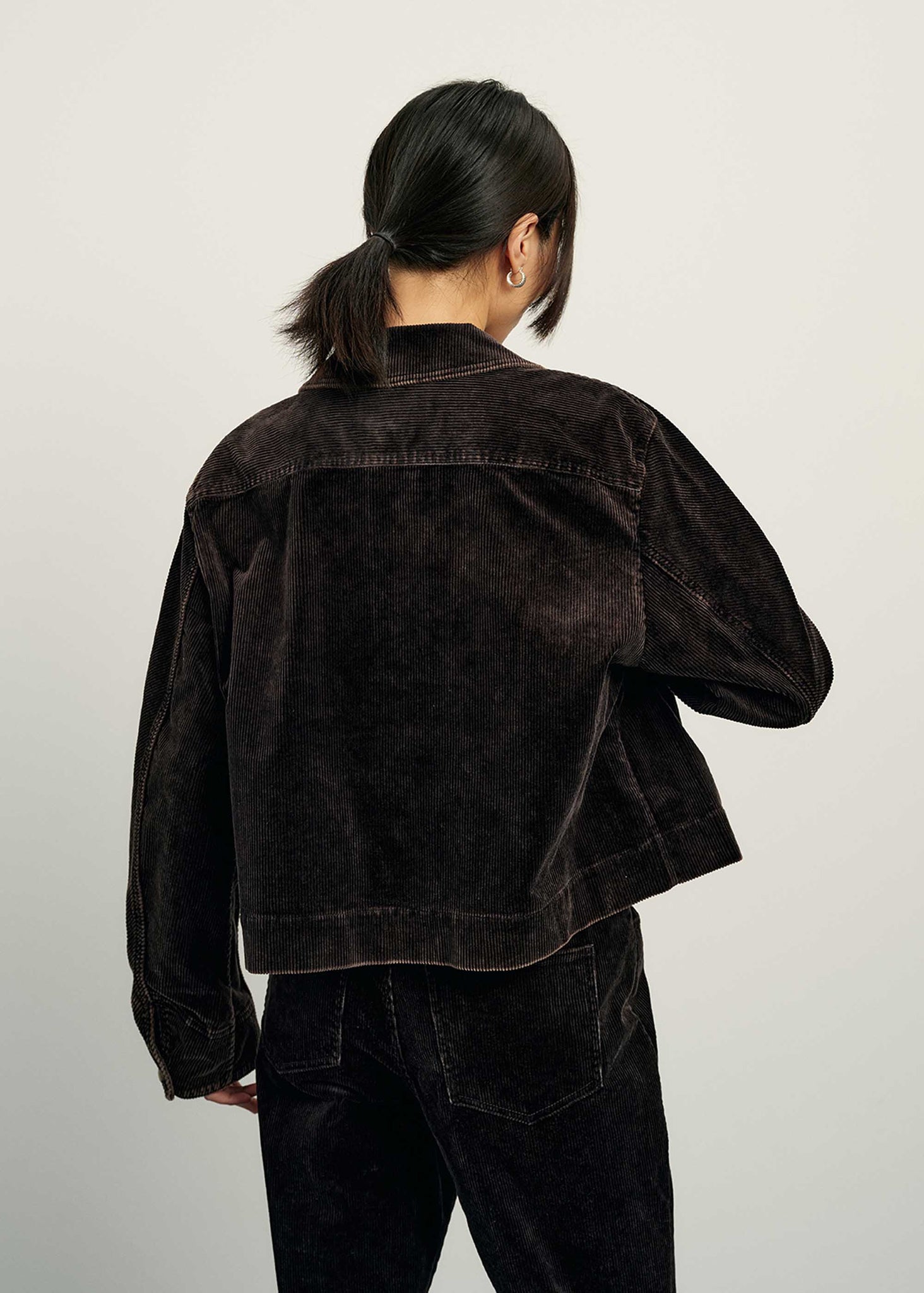 Black Faded Corduroy Jacket