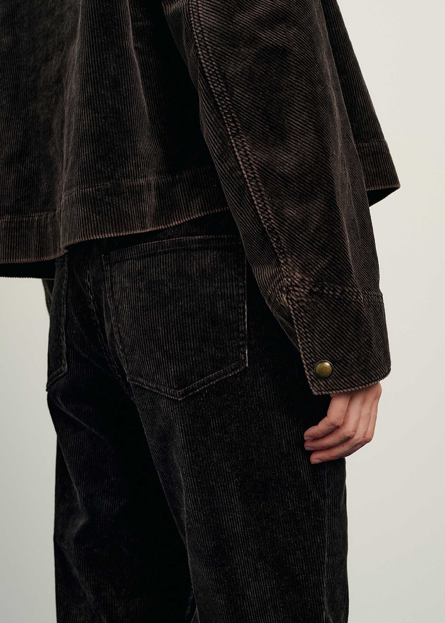 Black Faded Corduroy Jacket