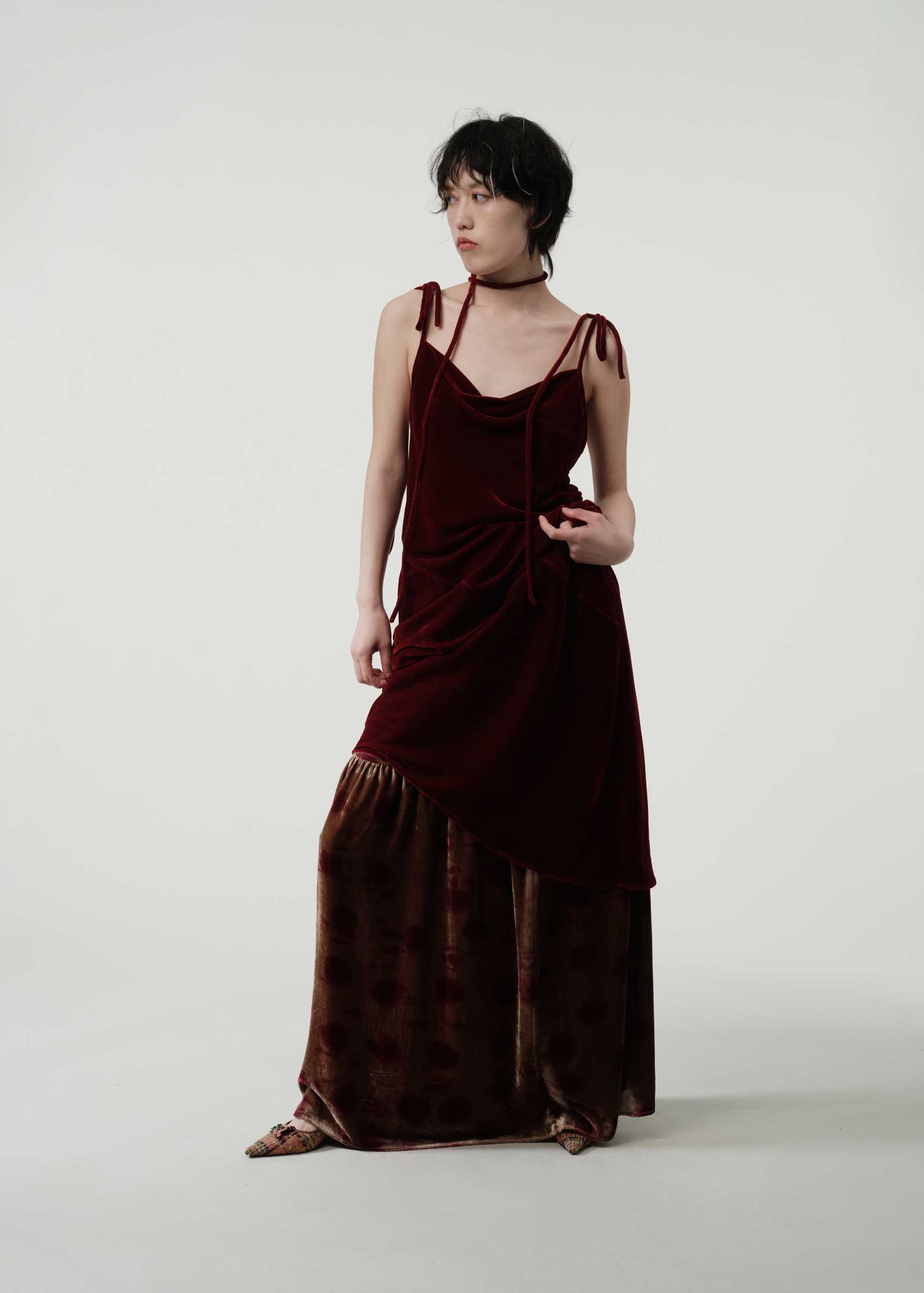 Red Bias Slip Dress