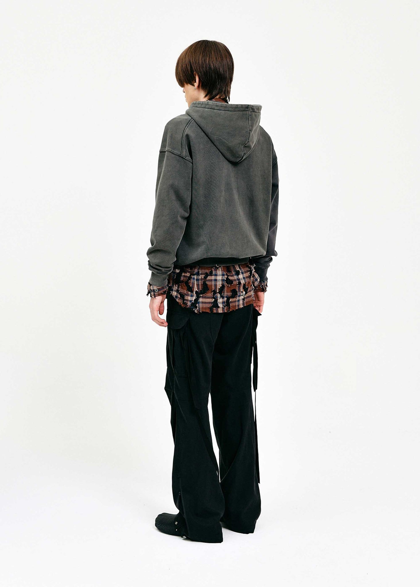 Washed Black Zip Hoodie