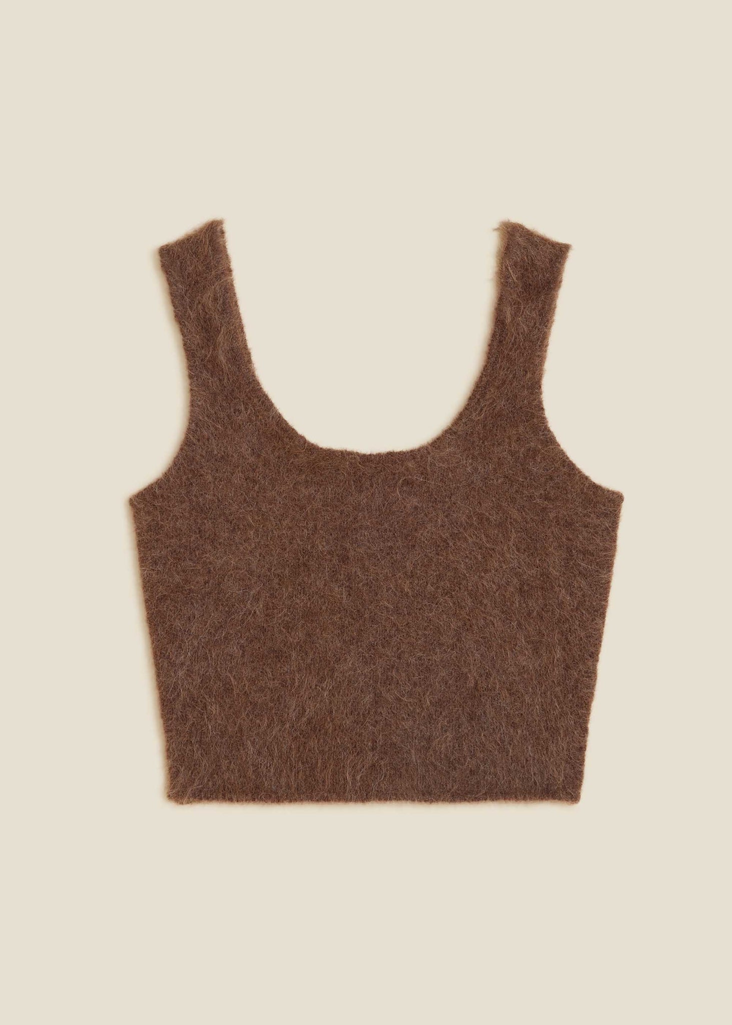 Brown Alpaca Tank Top