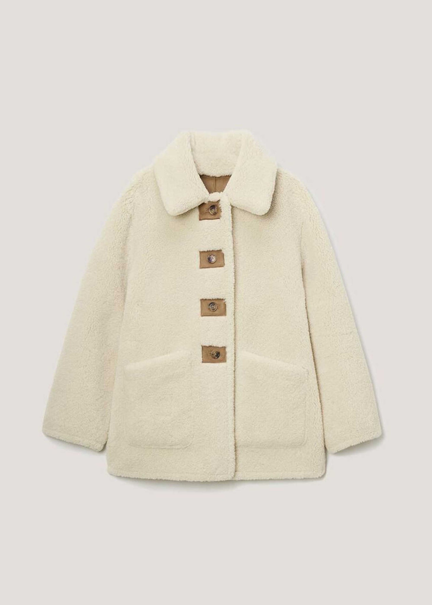 Brown Reversible Shearling Jacket