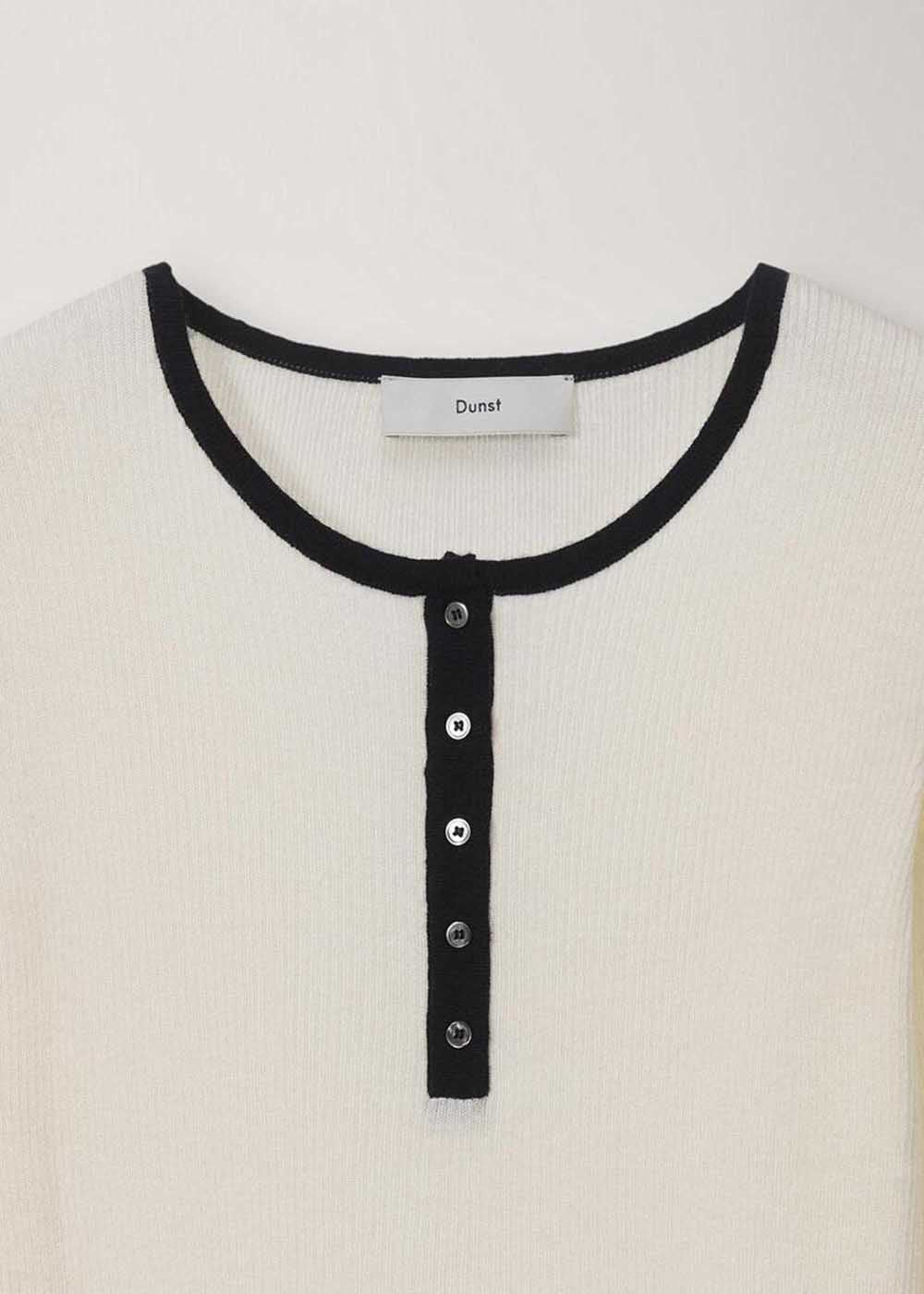Off-White Rib-Knit Henley