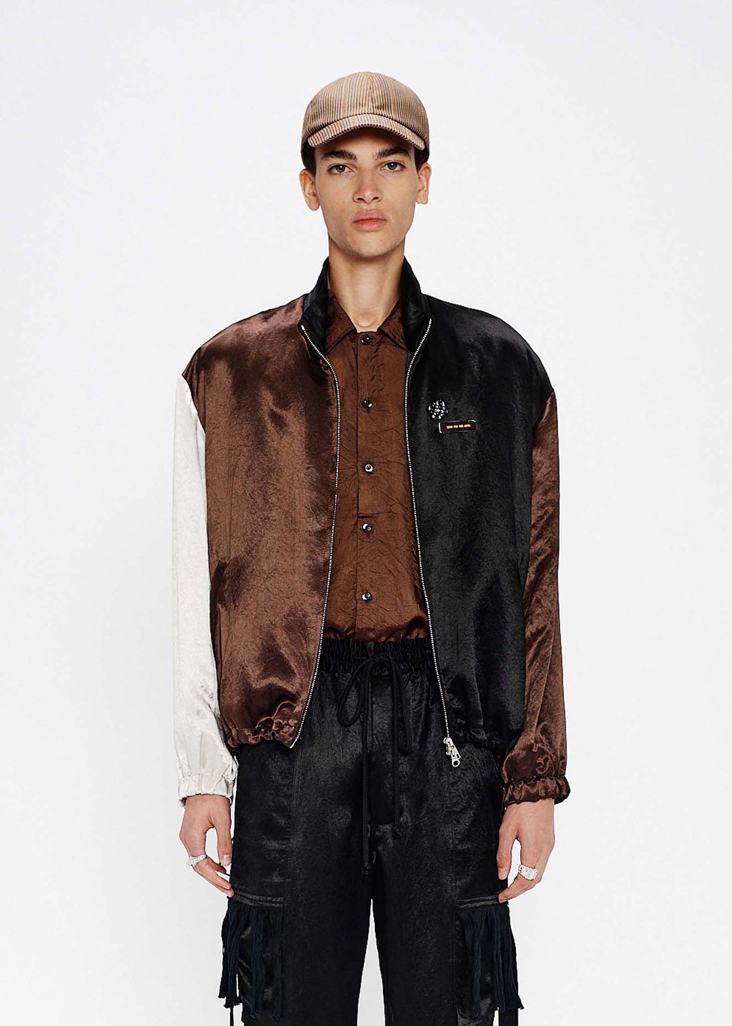 Brown Colourblock Jacket