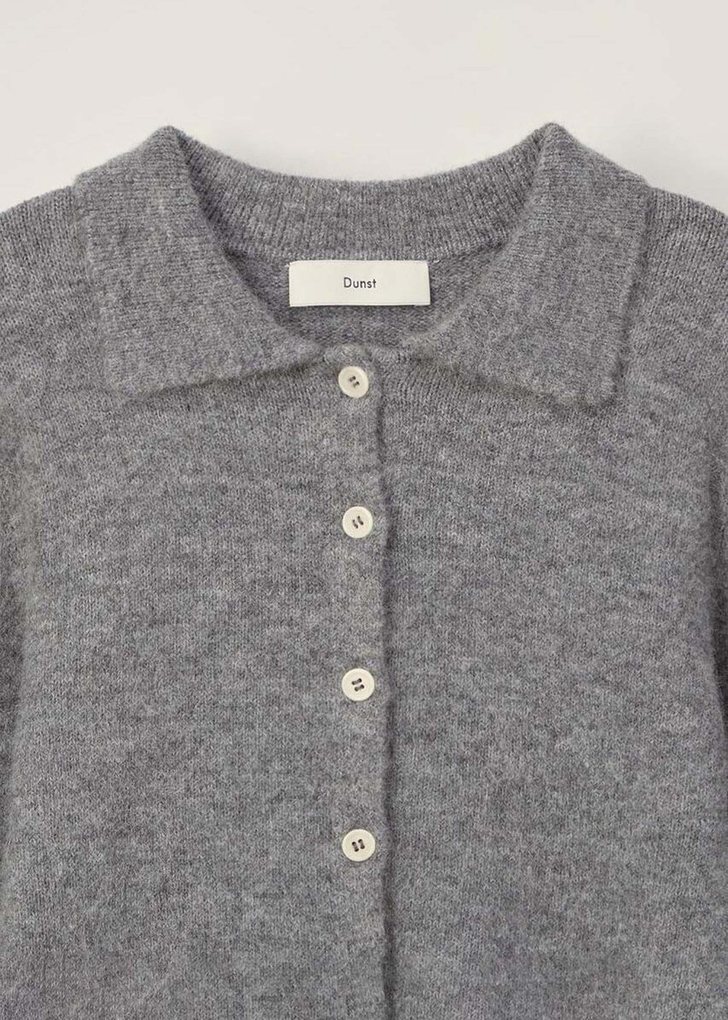 Grey Spread Collar Cardigan