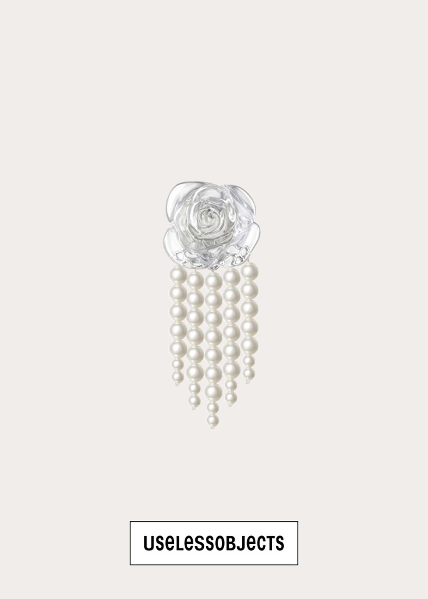White Rose Pearl Ring Single
