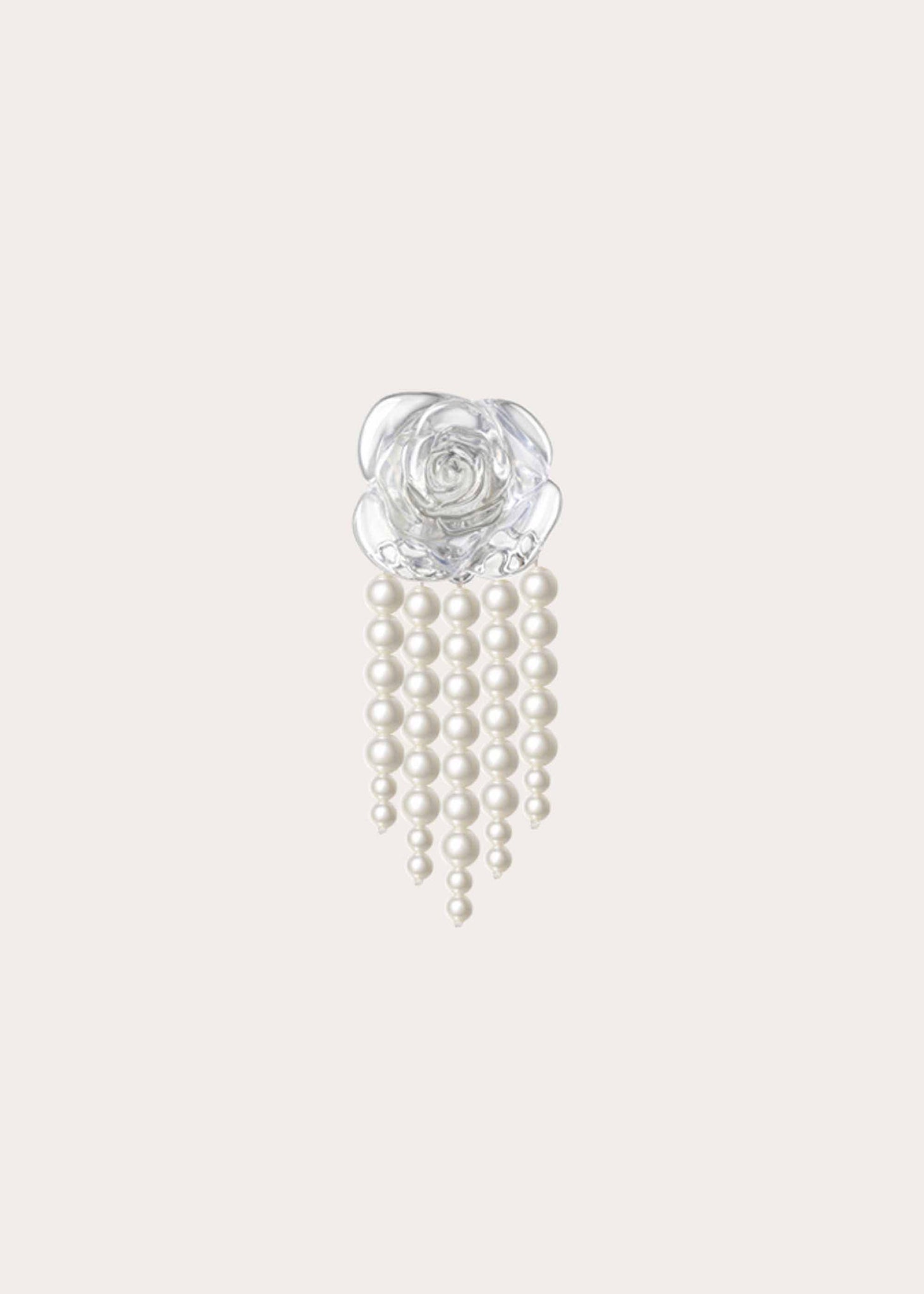 White Rose Pearl Ring Single