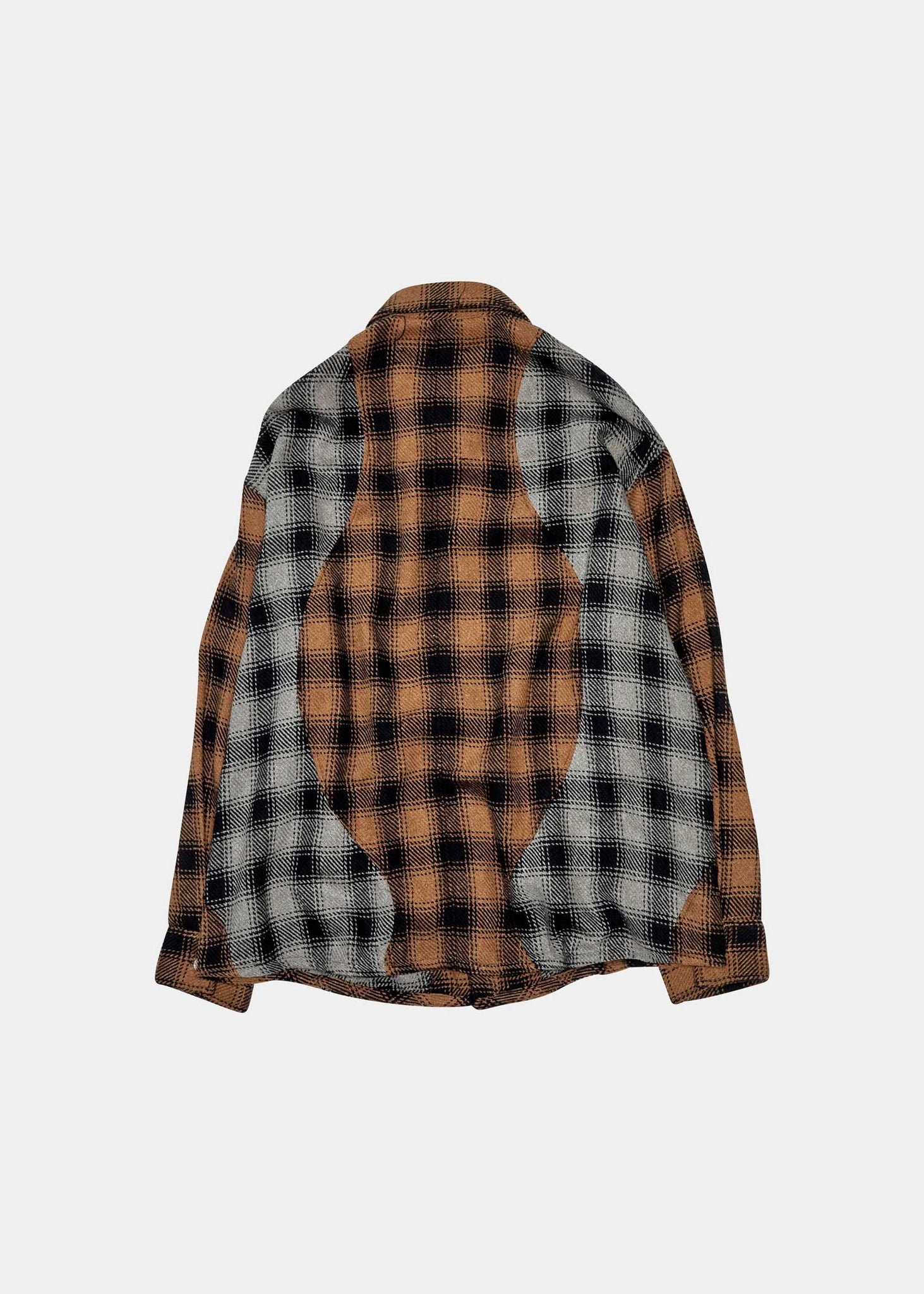 Black & Grey Check Panelled Shirt