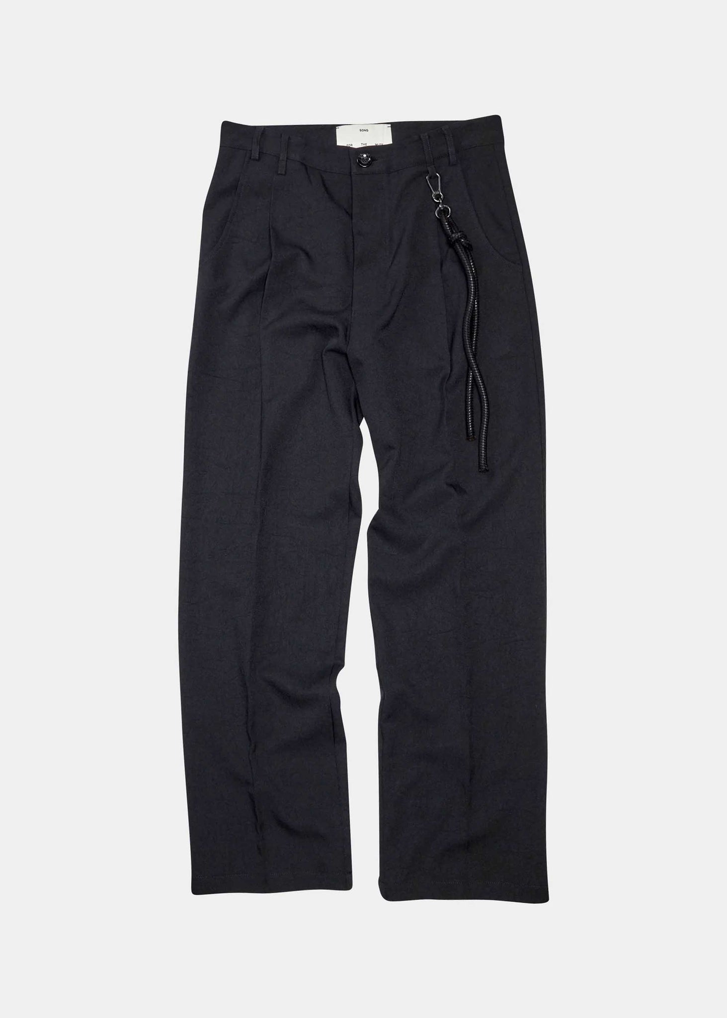 Black Single Pleated Trousers