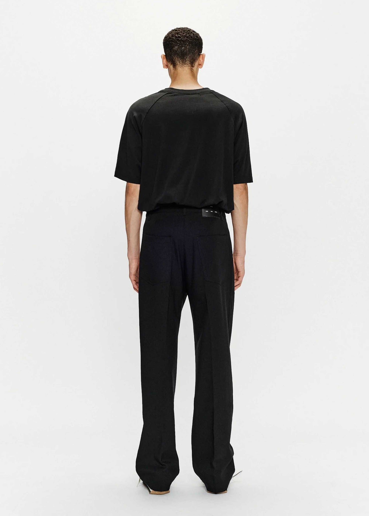 Black Single Pleated Trousers