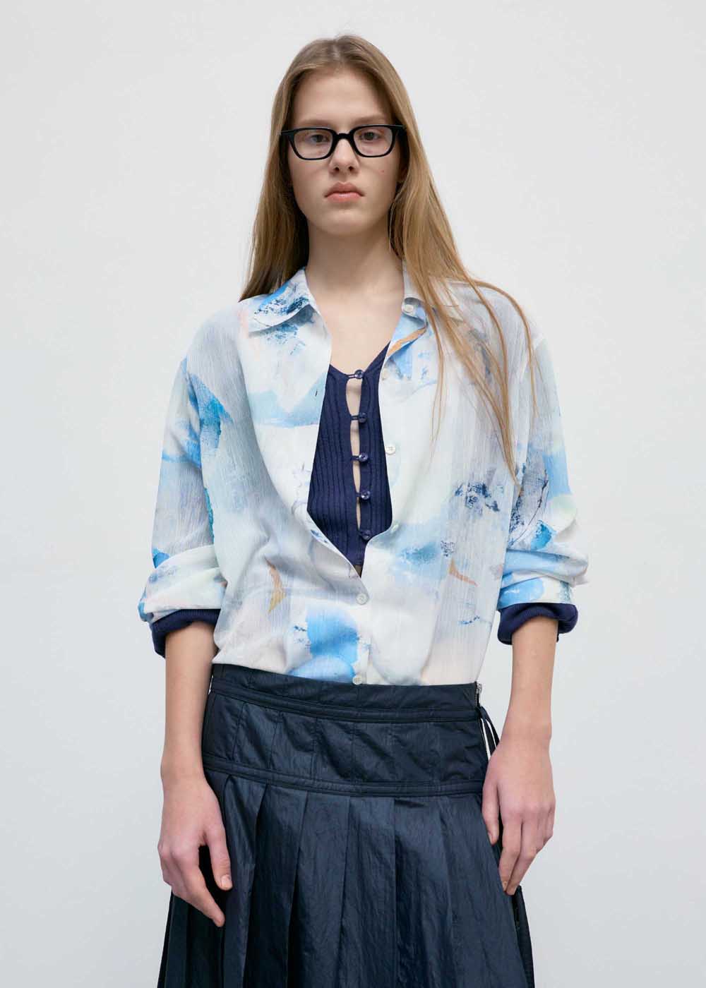 Blue Boriana x LOW CLASSIC Printed Shirt