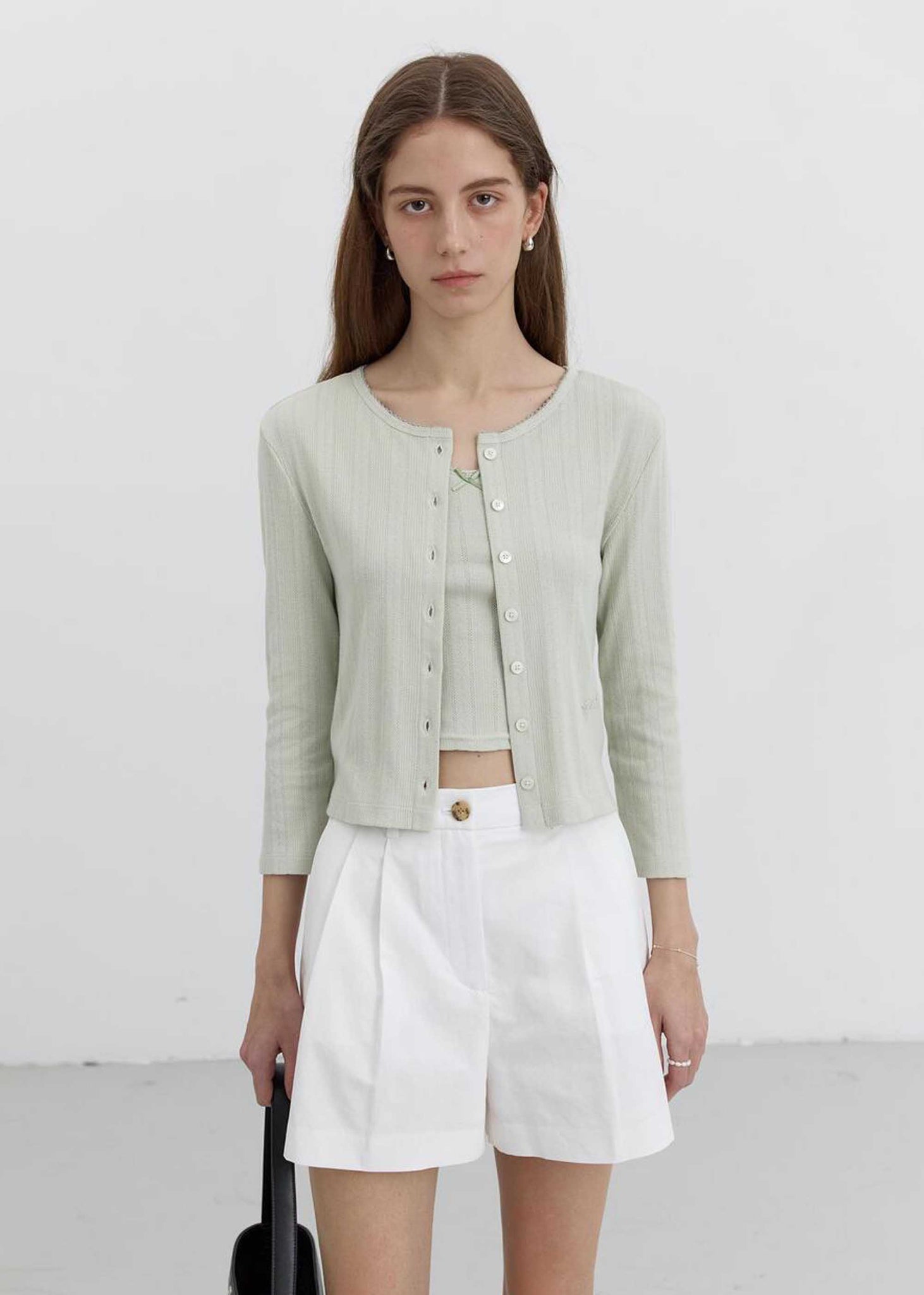 Pink Pointelle Cardigan