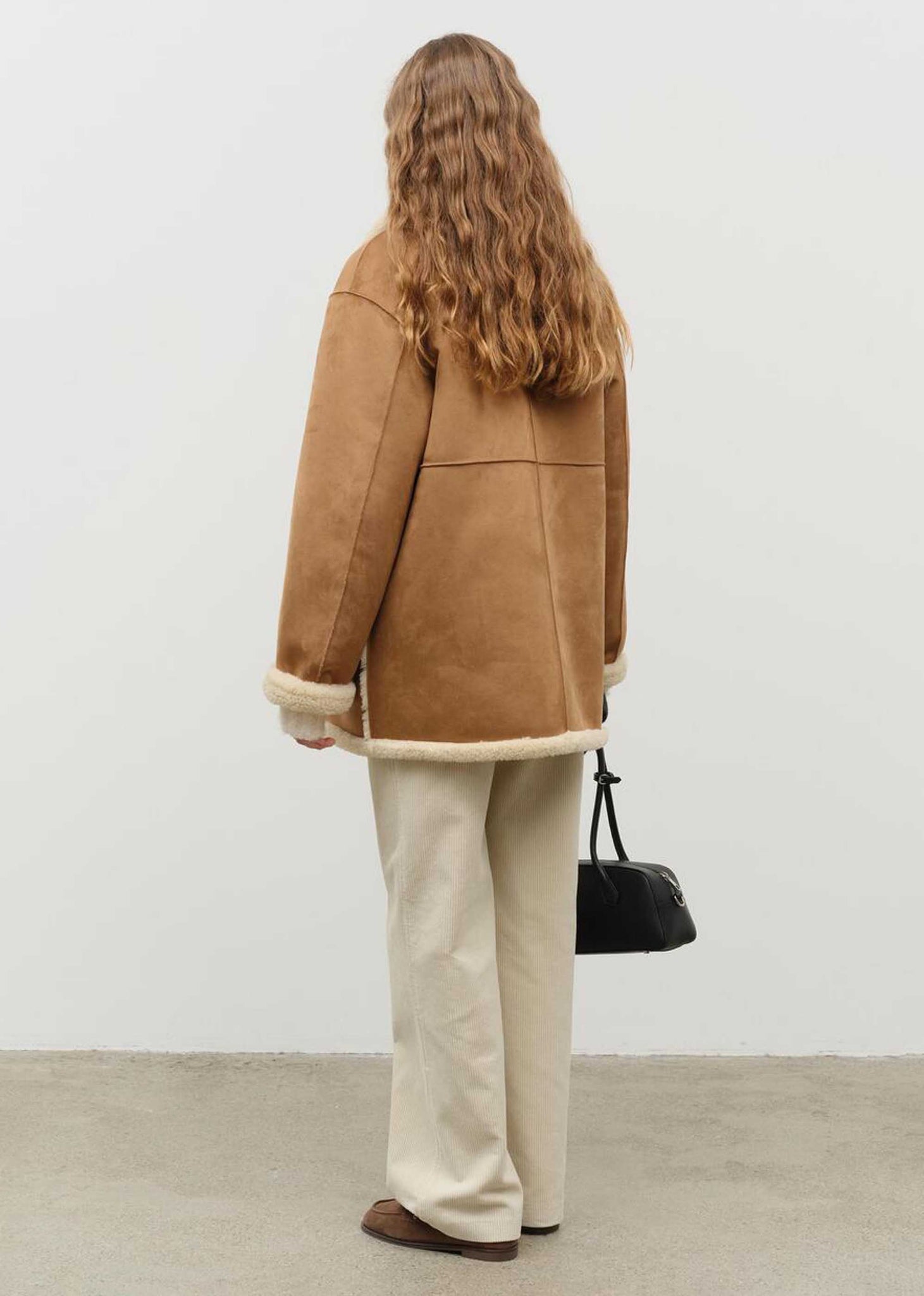 Brown Reversible Shearling Jacket