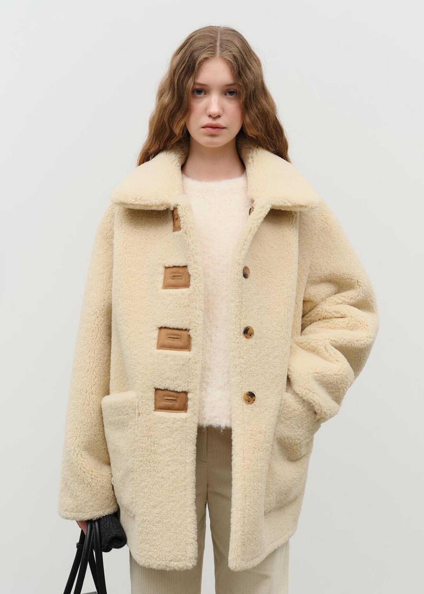 Brown Reversible Shearling Jacket