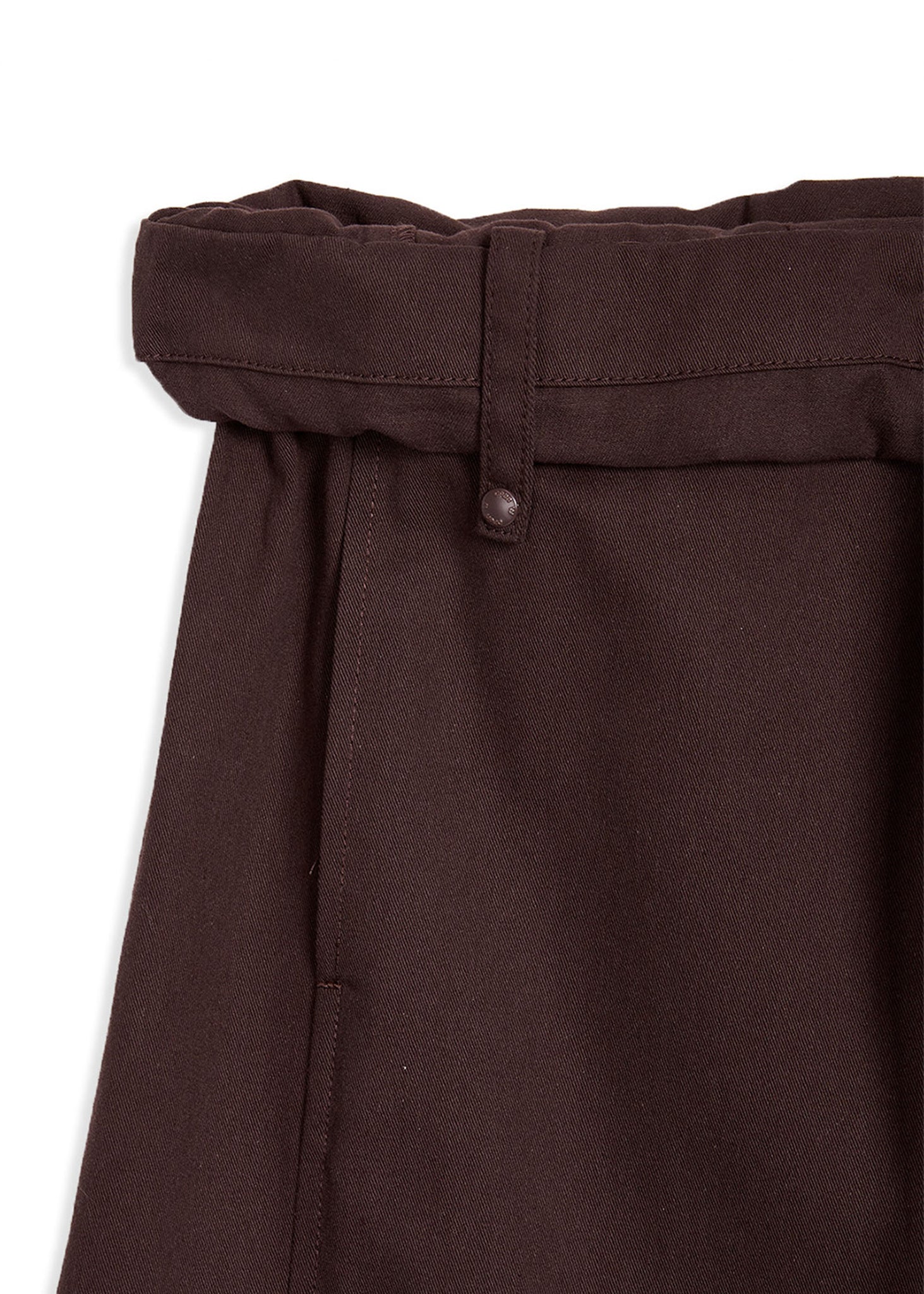 Burgundy Rolled Waist Cargo Pants