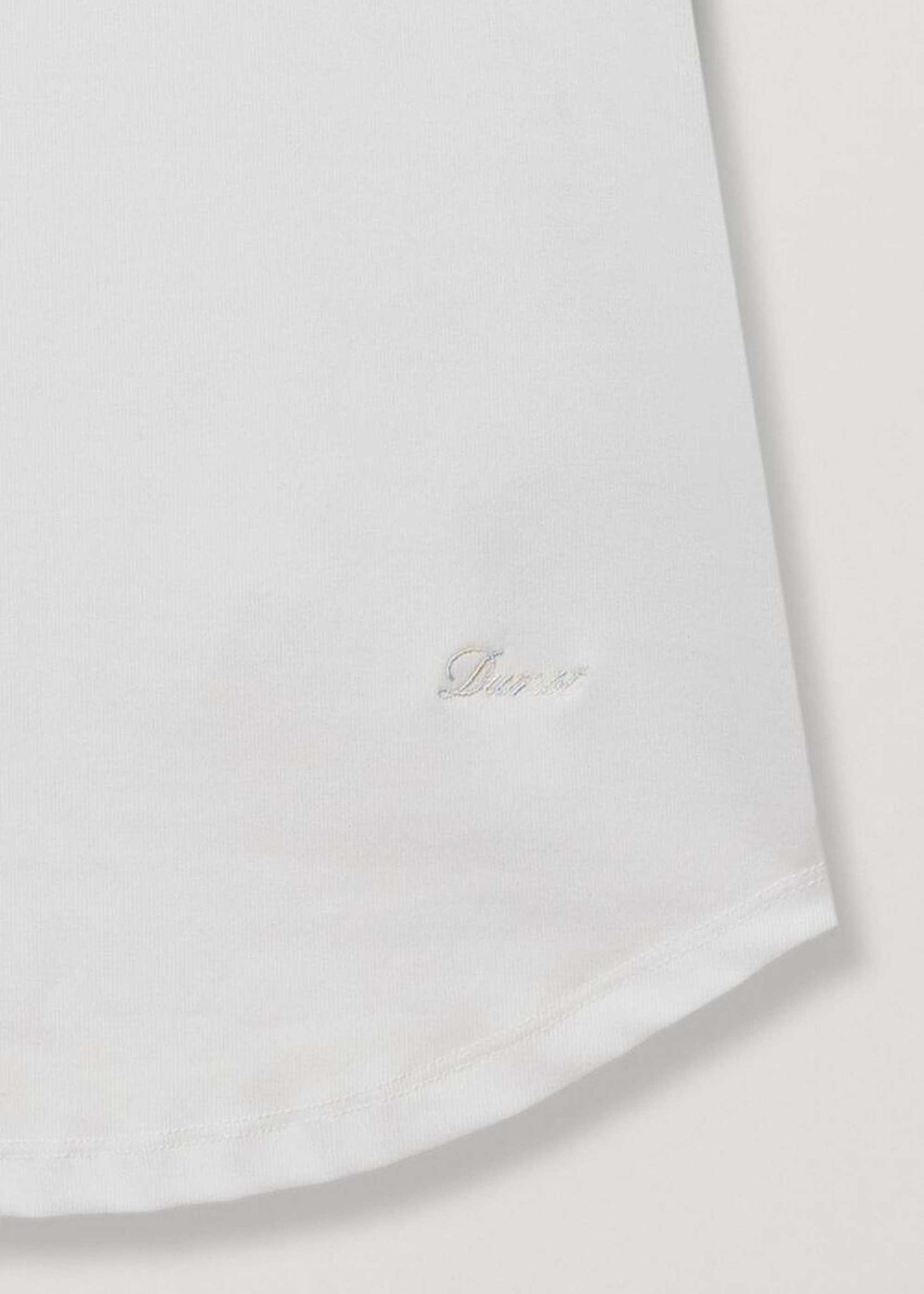White Crescent Hem Mini T-Shirt