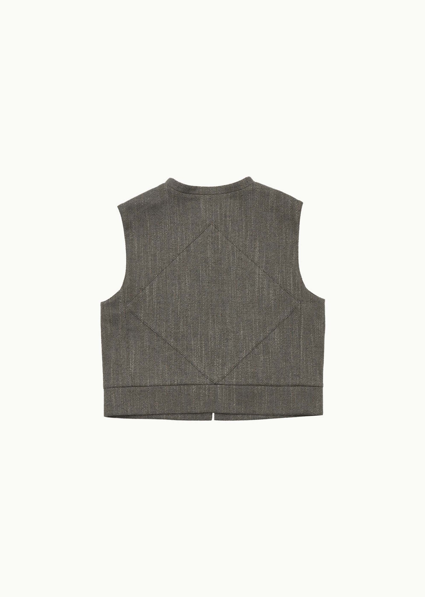 Grey Cropped Vest