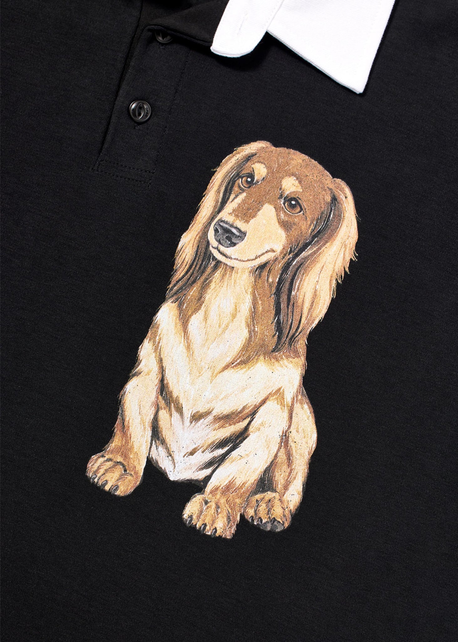 Black Longsleeve Puppy Polo