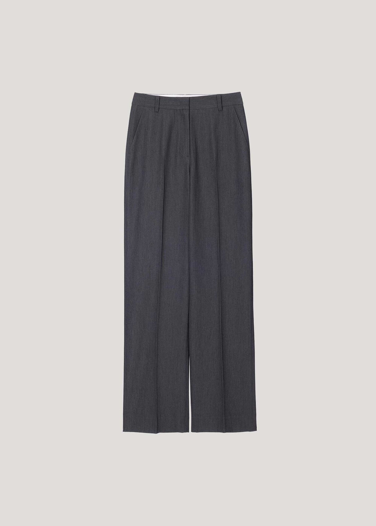 Dark Grey Straight Trouser