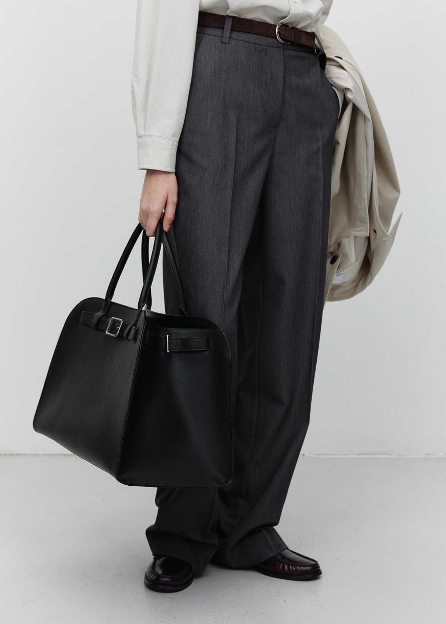 Dark Grey Straight Trouser