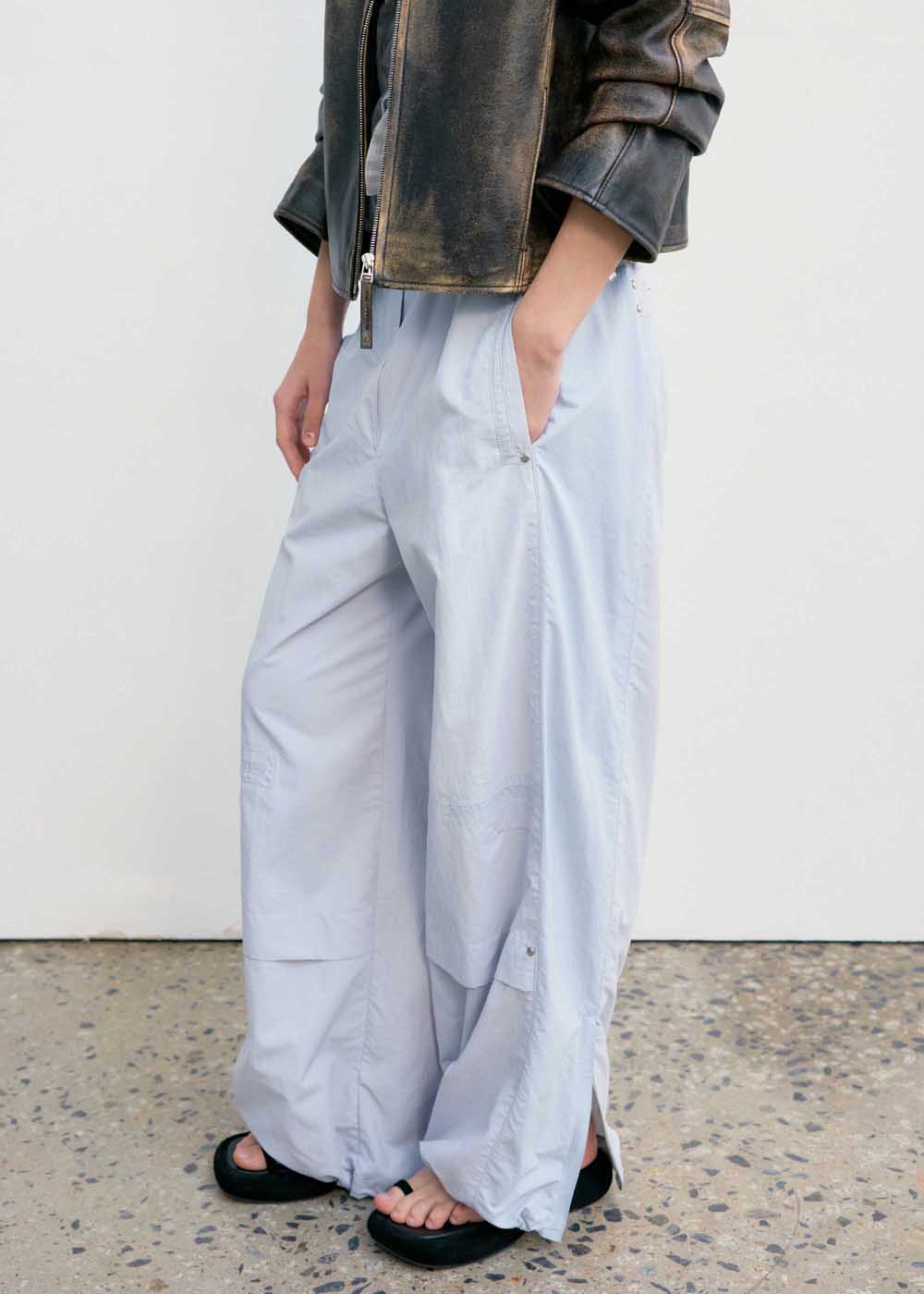 Light Blue Panelled Track Trouser