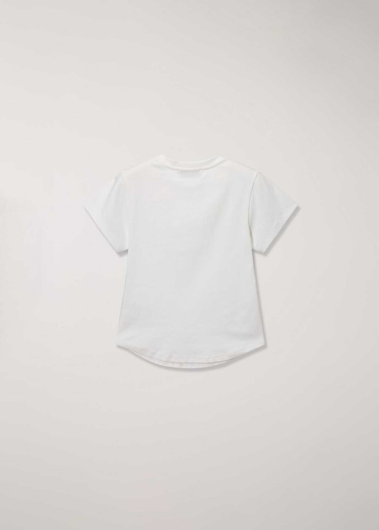 White Crescent Hem Mini T-Shirt