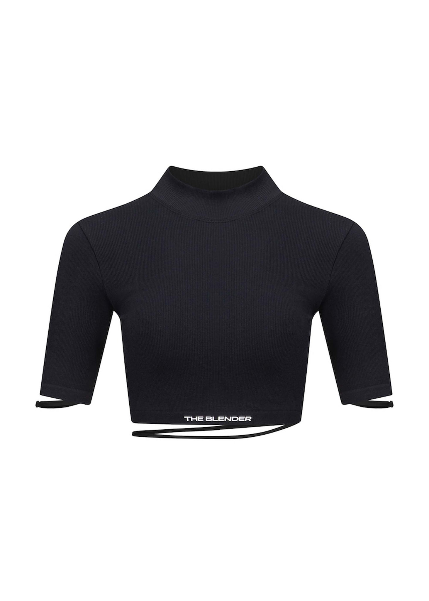 Black Mock Neck Top