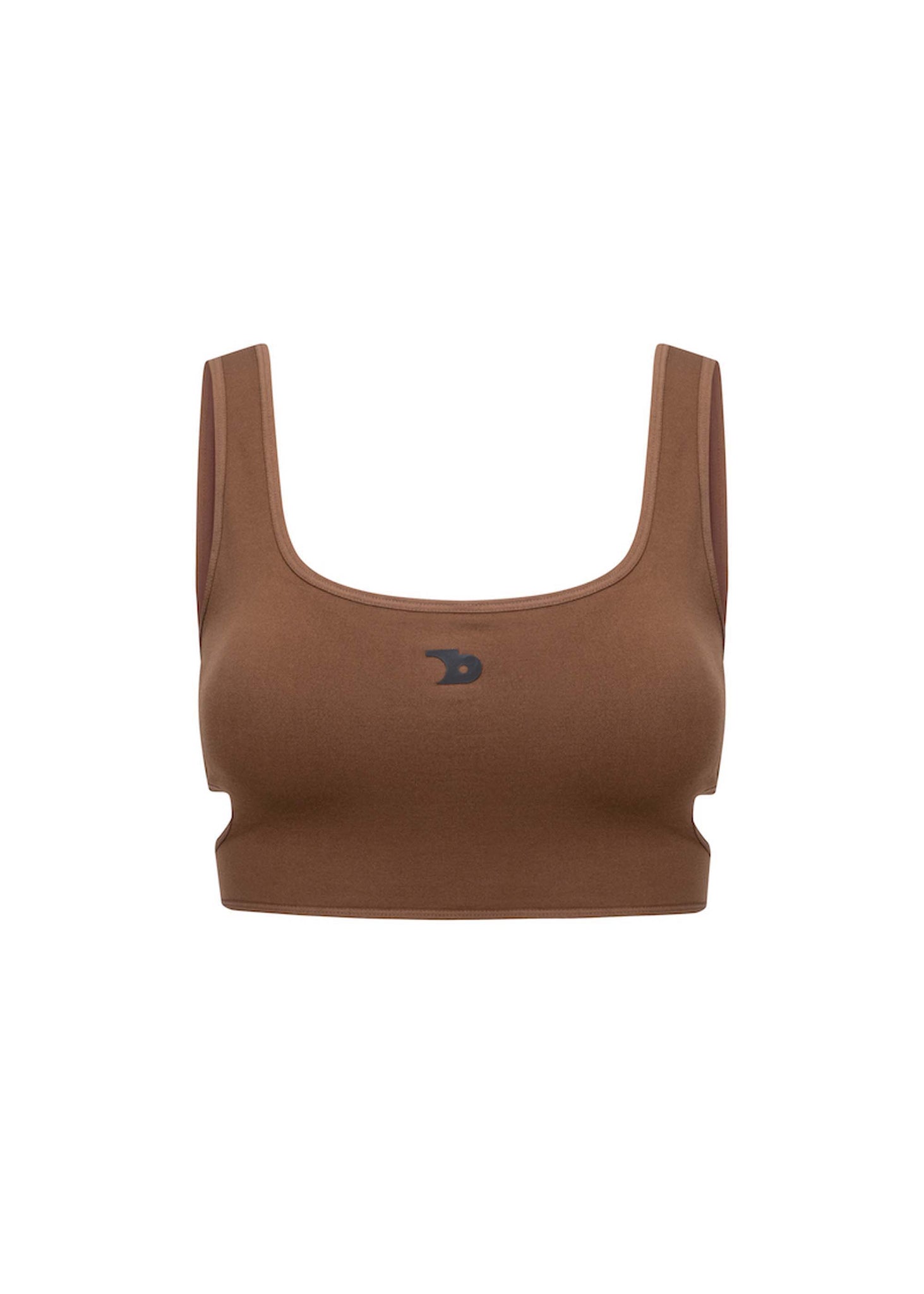 Brown Logo Scoop Bralette