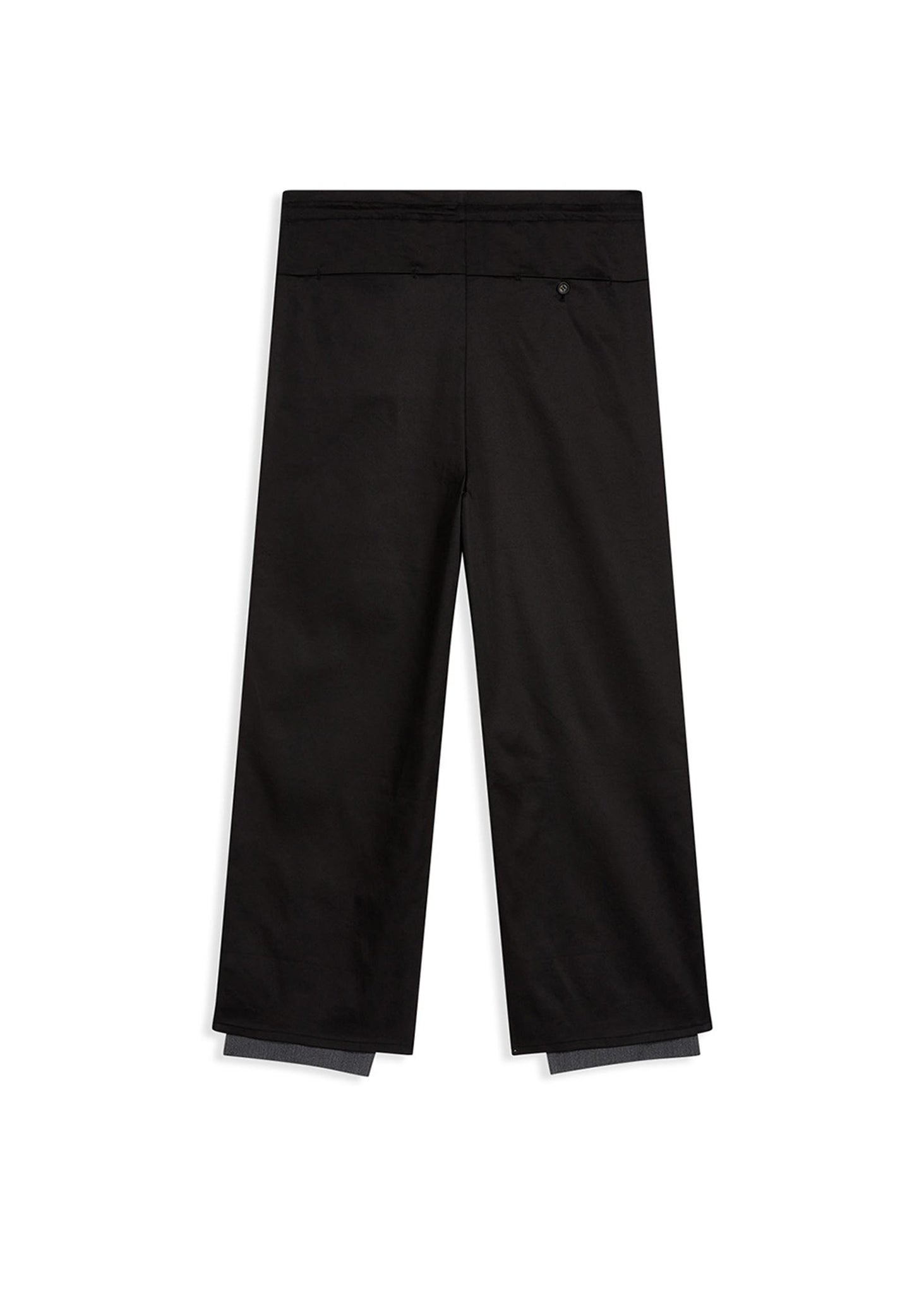 Grey and Black Relaxed Faux Trousers