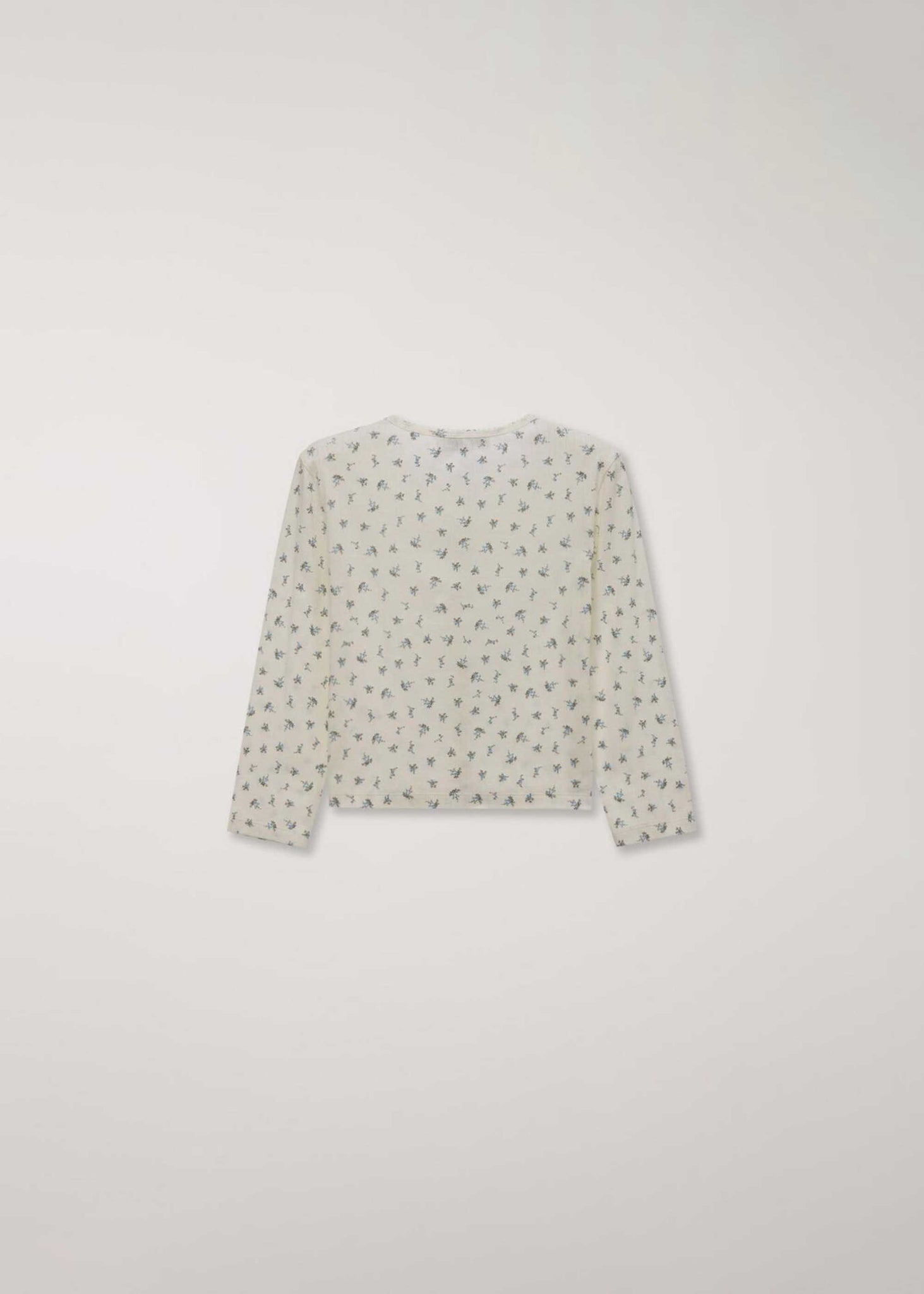 Off-White Pointelle Floral Cardigan