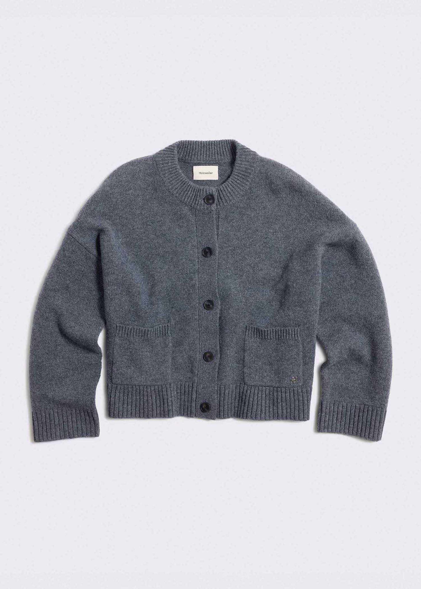 Grey Wool Wide Cardigan