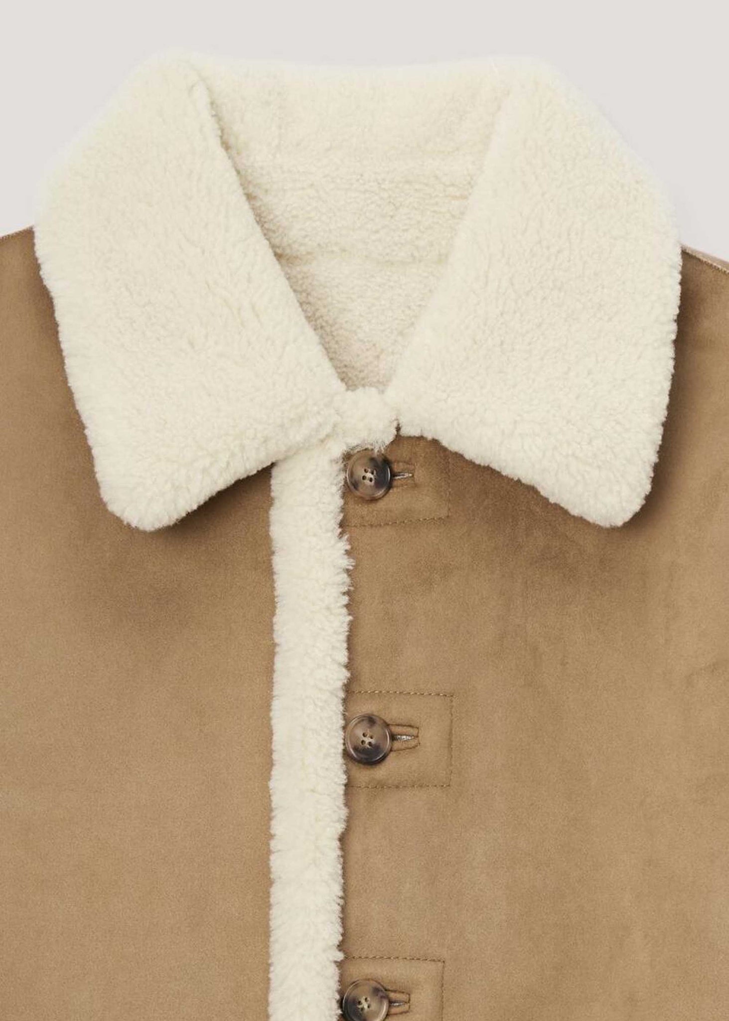 Brown Reversible Shearling Jacket