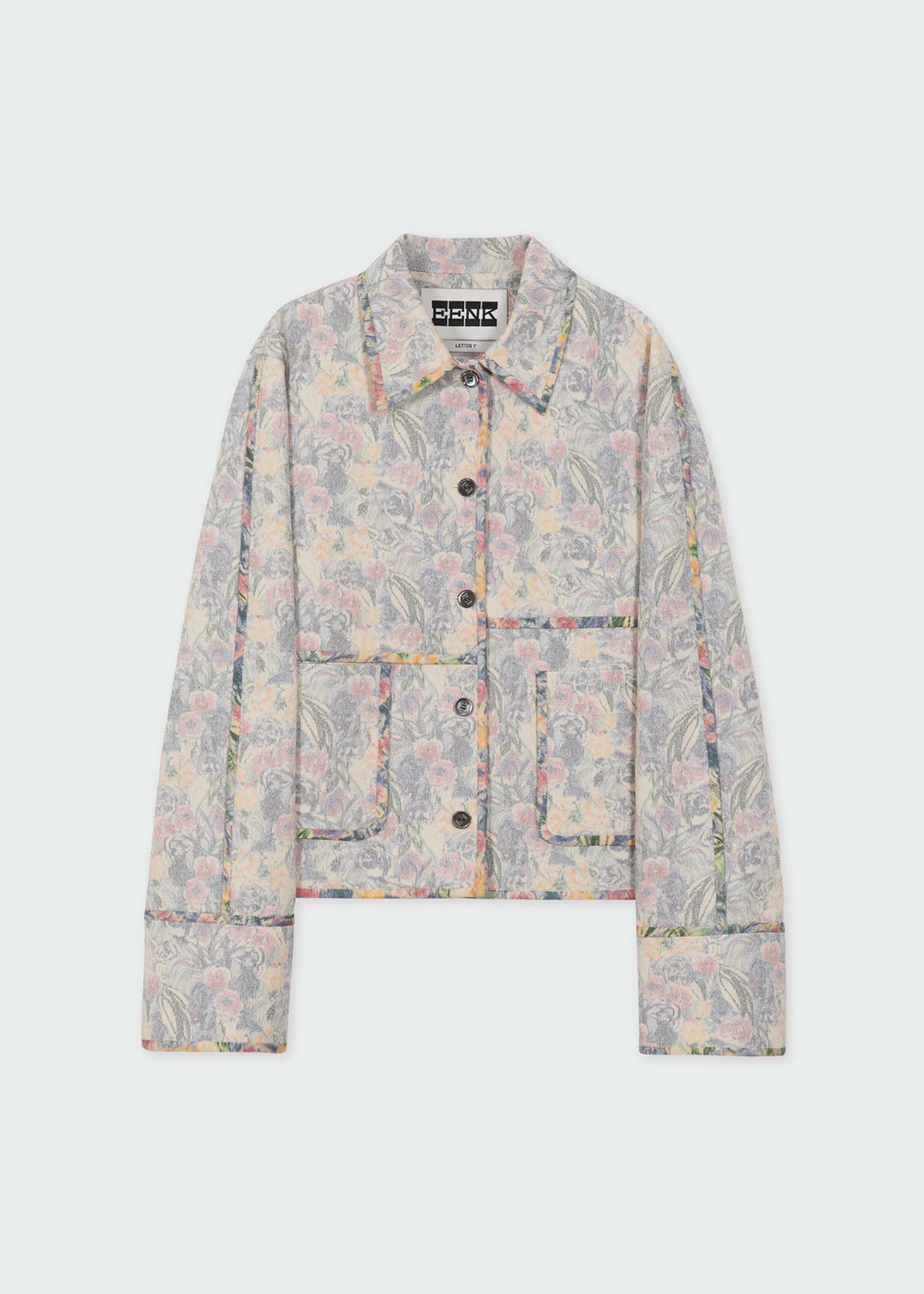 Beige Faded Print Jacket